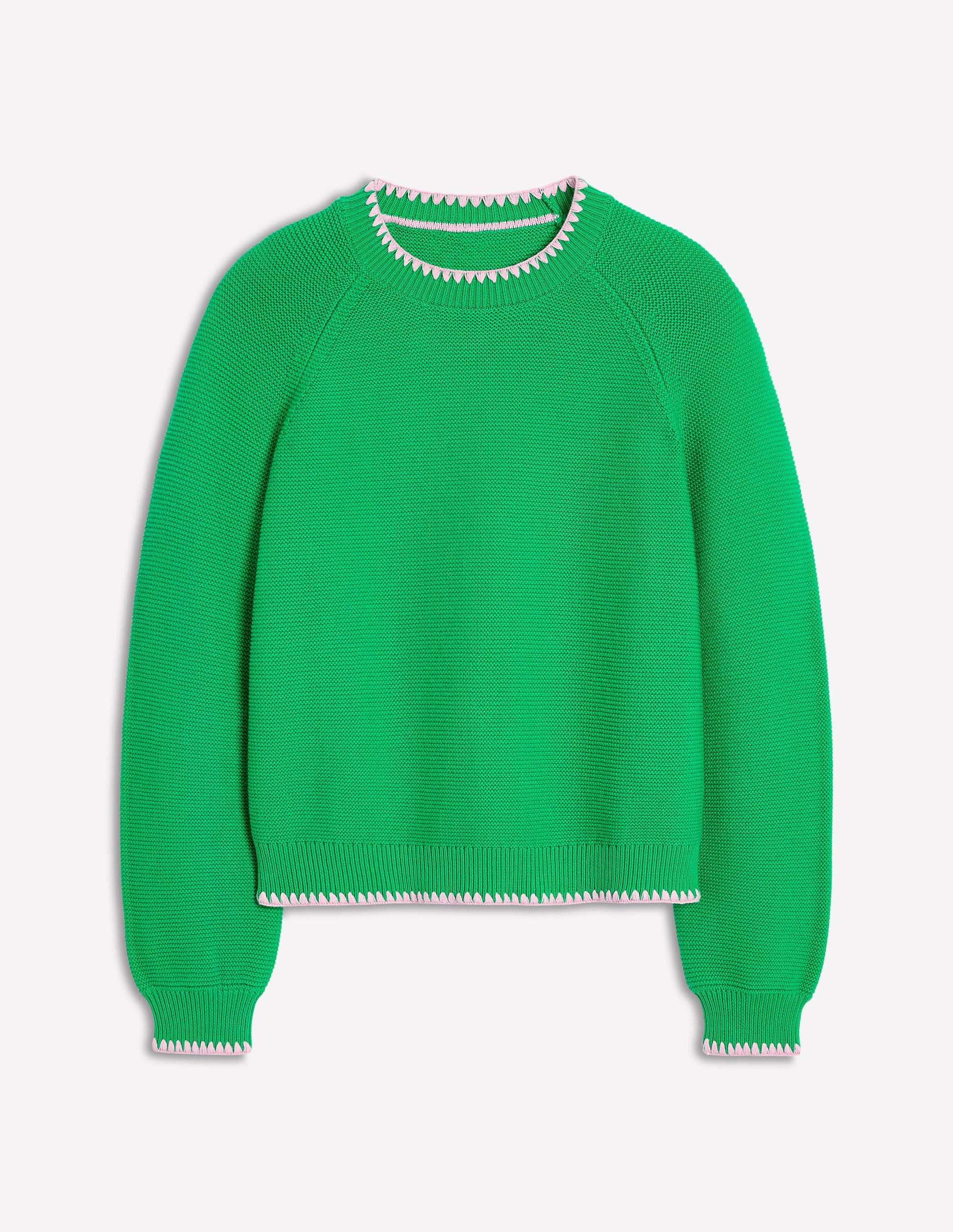 Lena Stitch Detail Jumper-Rich Emerald-5