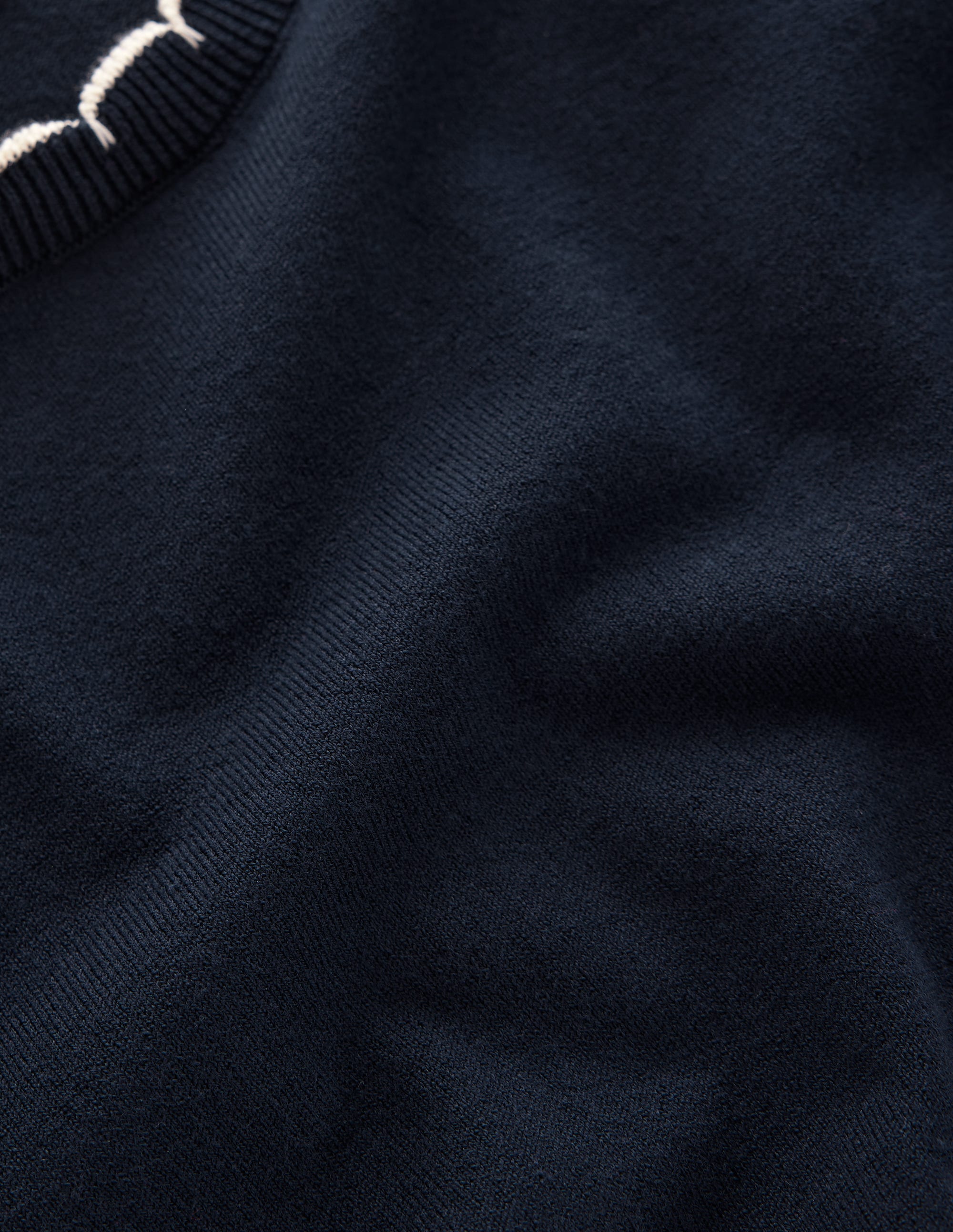 Pru Scallop Trim Jumper-Navy - Image 6
