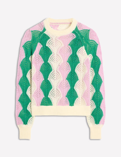 Alice Fluffy Raglan Jumper-Warm Ivory/ Soft Lavender Pink-6