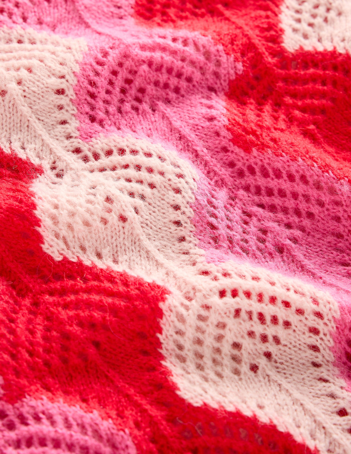 Alice Fluffy Raglan Jumper-Poppy Red/ Chalk/ Tickled Pink - Image 7