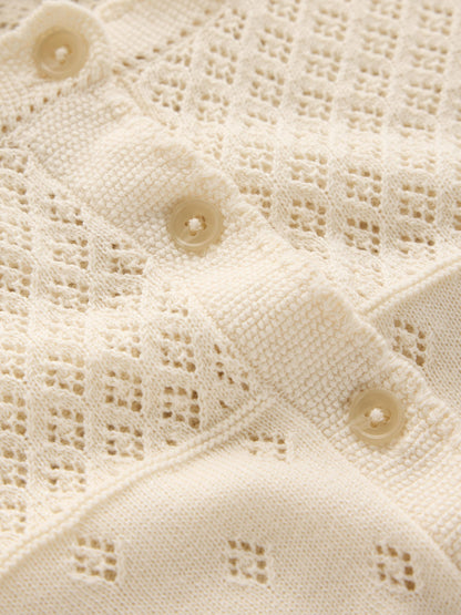 Rosalie Pointelle Cardigan-Warm Ivory-6