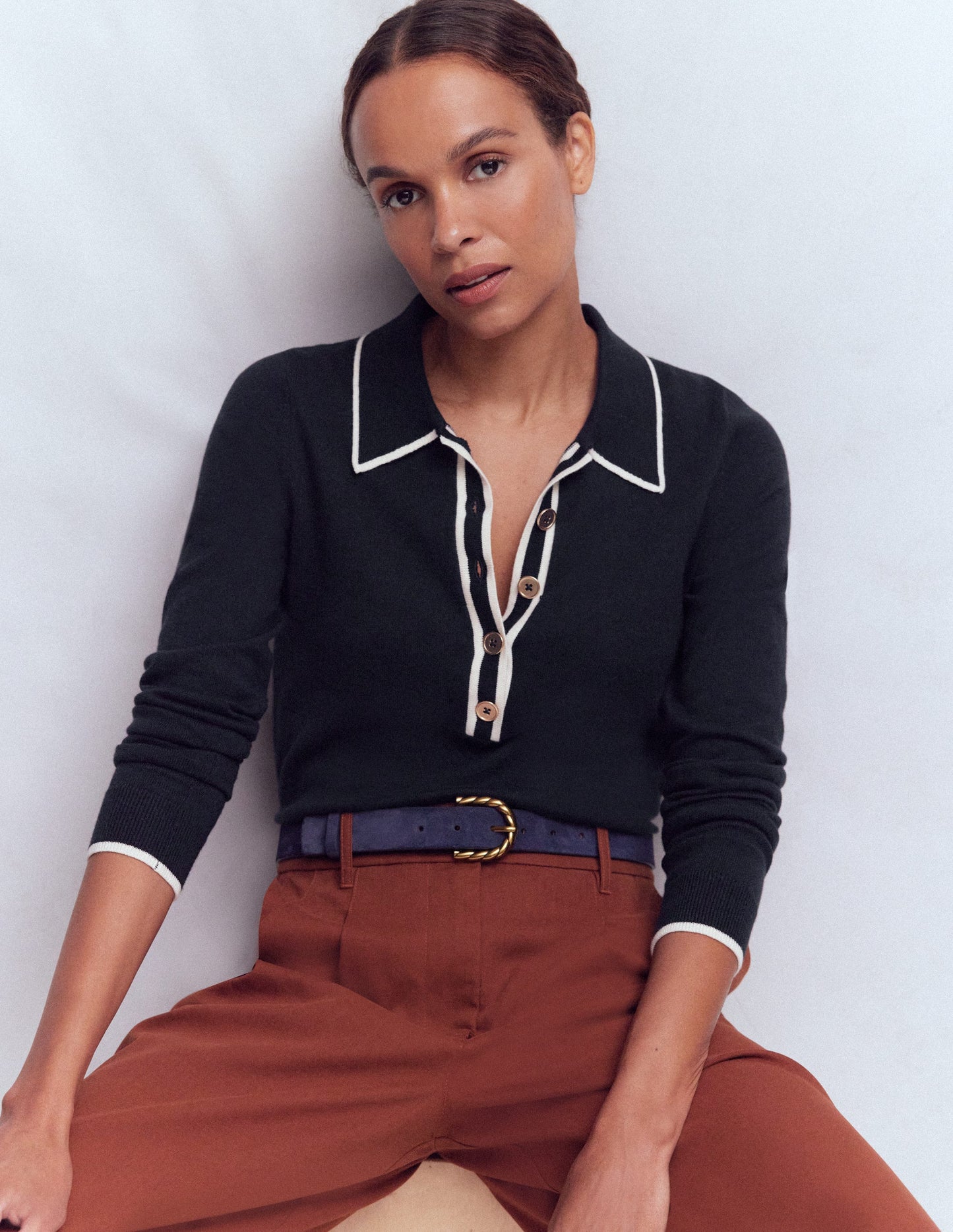 Liz Henley Jumper-Navy