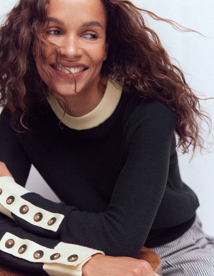 Grace Colour Block Jumper-Navy-1