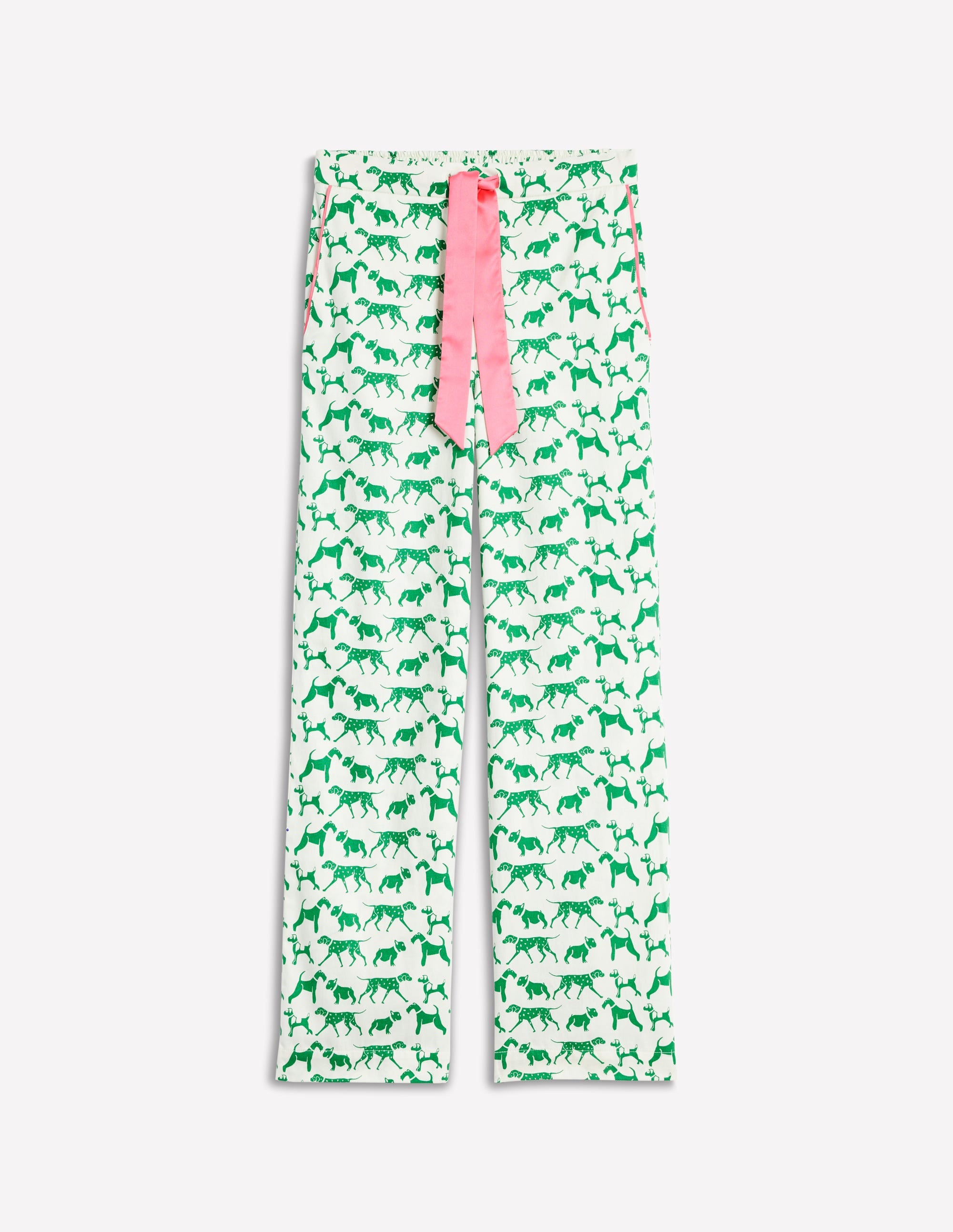 Cotton Sateen Pyjama Trousers-Ivory, Janet and Friends - Image 5