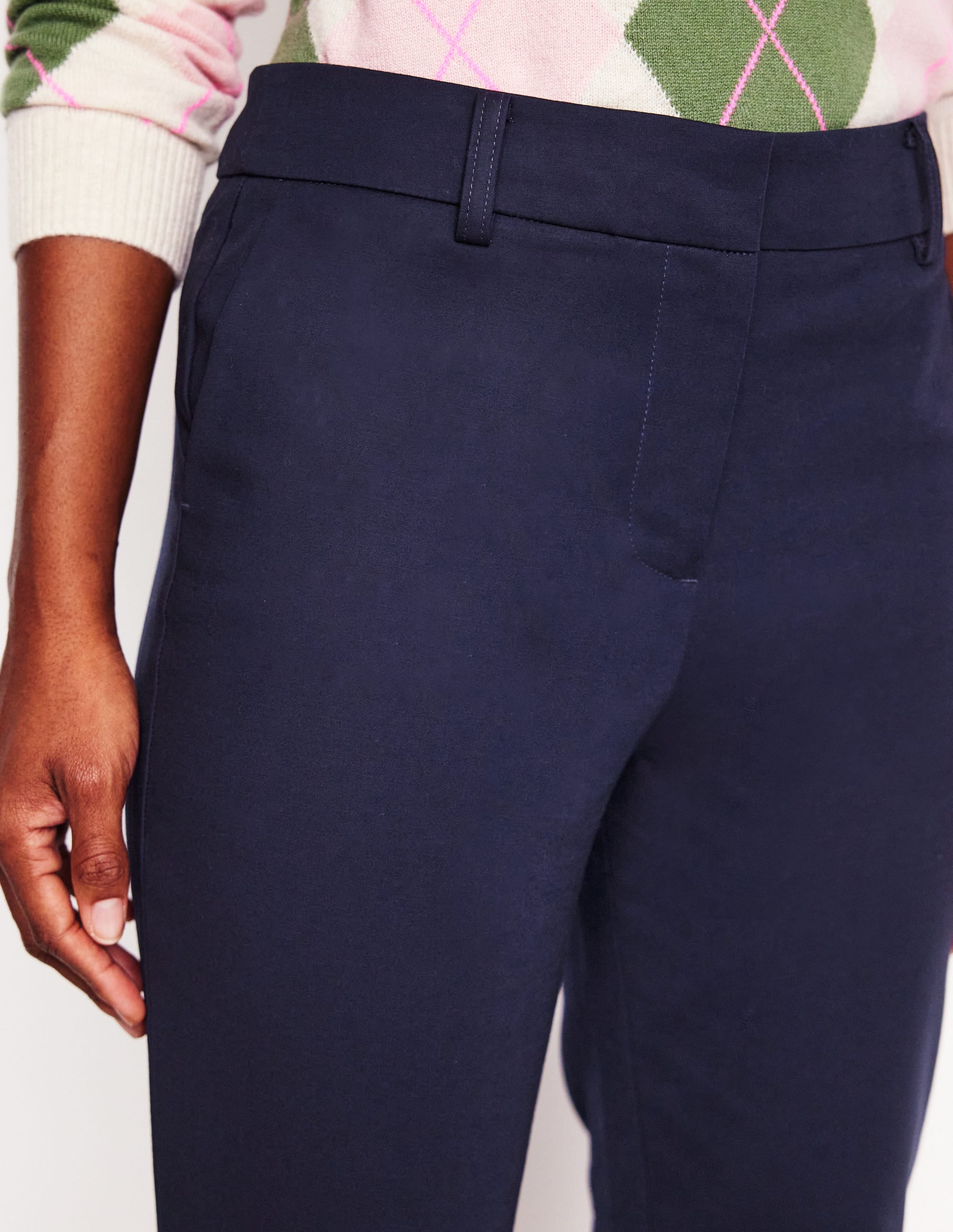 Richmond 7/8 Trousers-Navy - Image 2