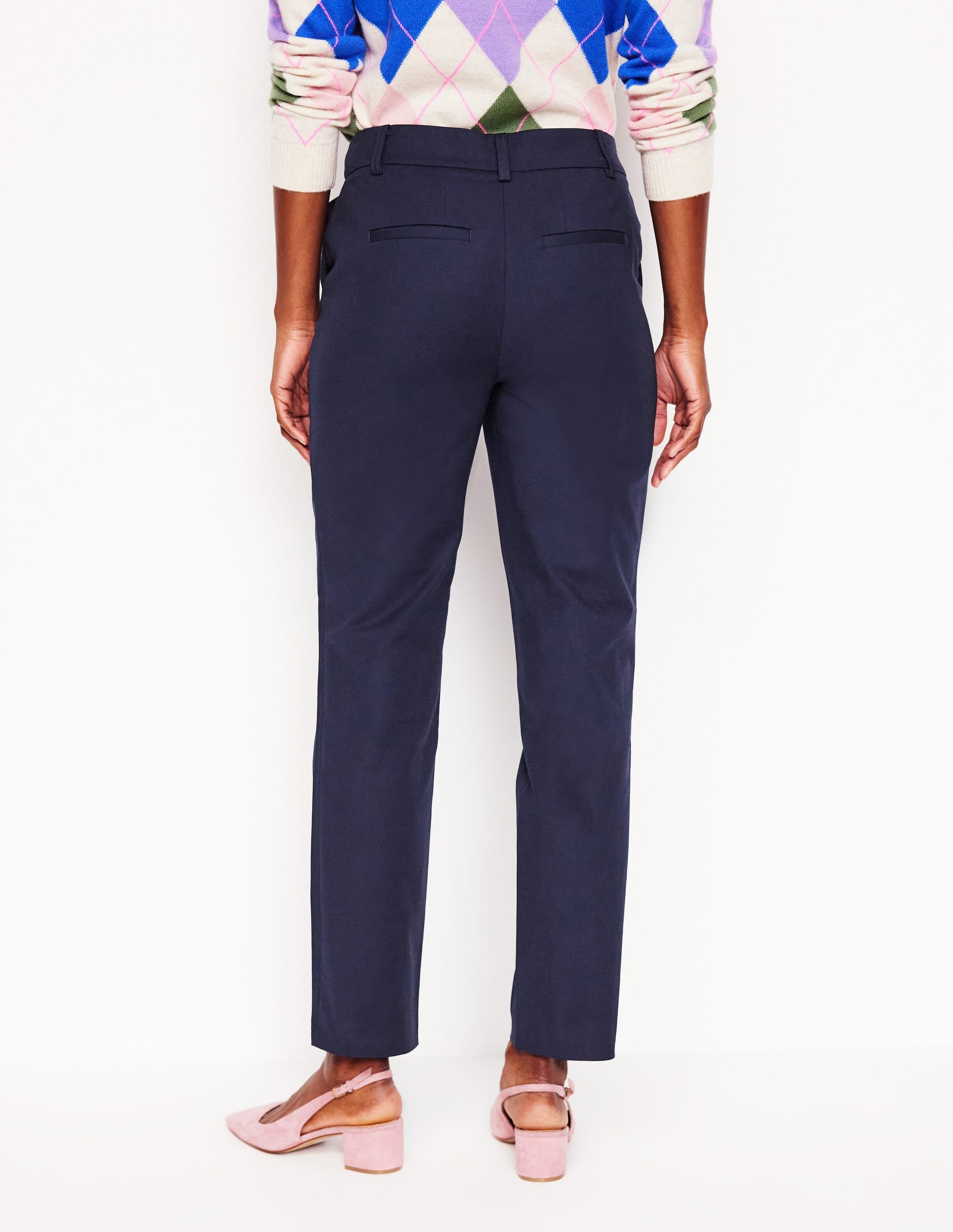 Richmond 7/8 Trousers-Navy - Image 3
