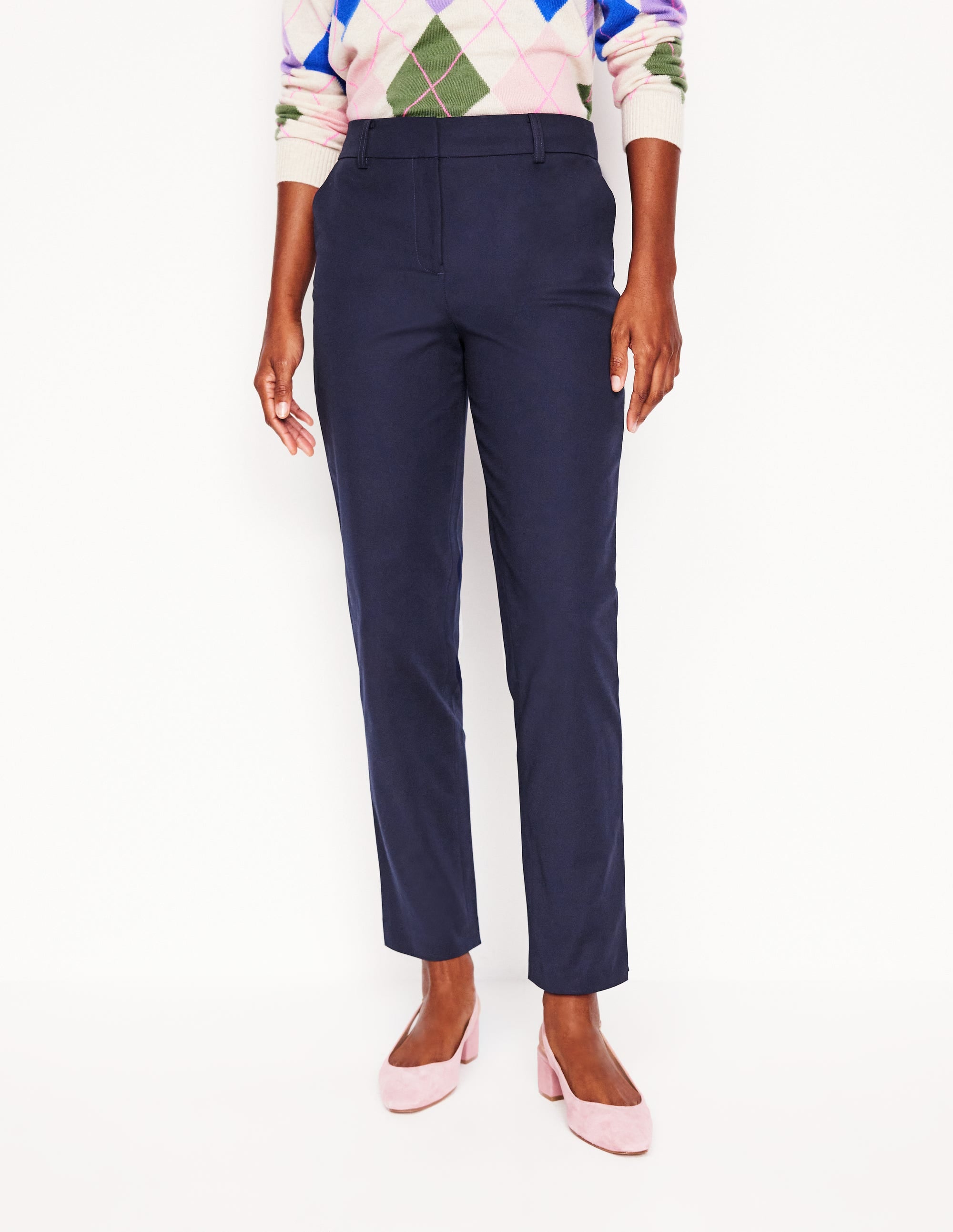 Richmond 7/8 Trousers-Navy - Image 4