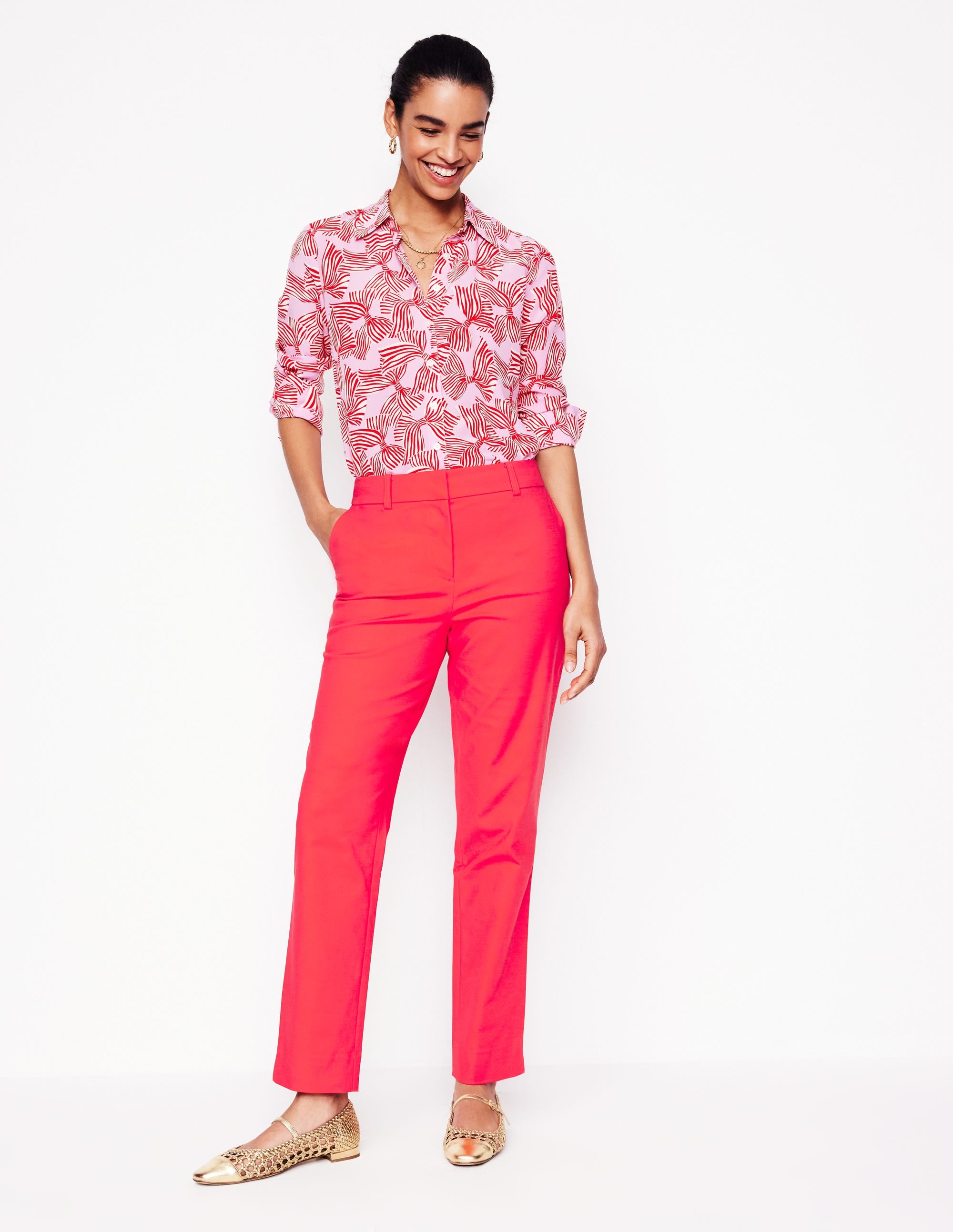 Richmond 7/8 Trousers-Strawberry Tart Red - Image 1