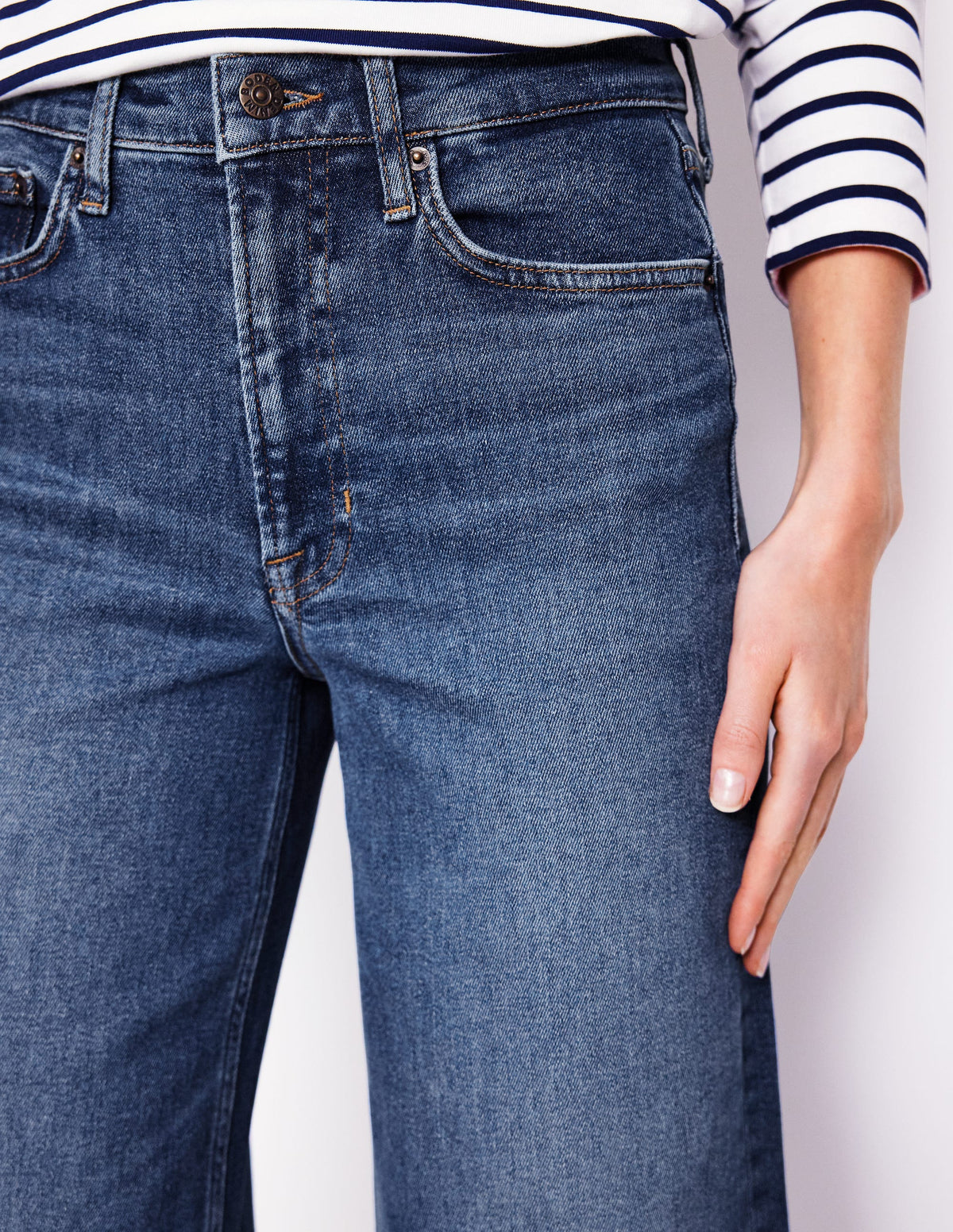 High Rise Wide Crop Jeans-Mid Vintage - Image 6