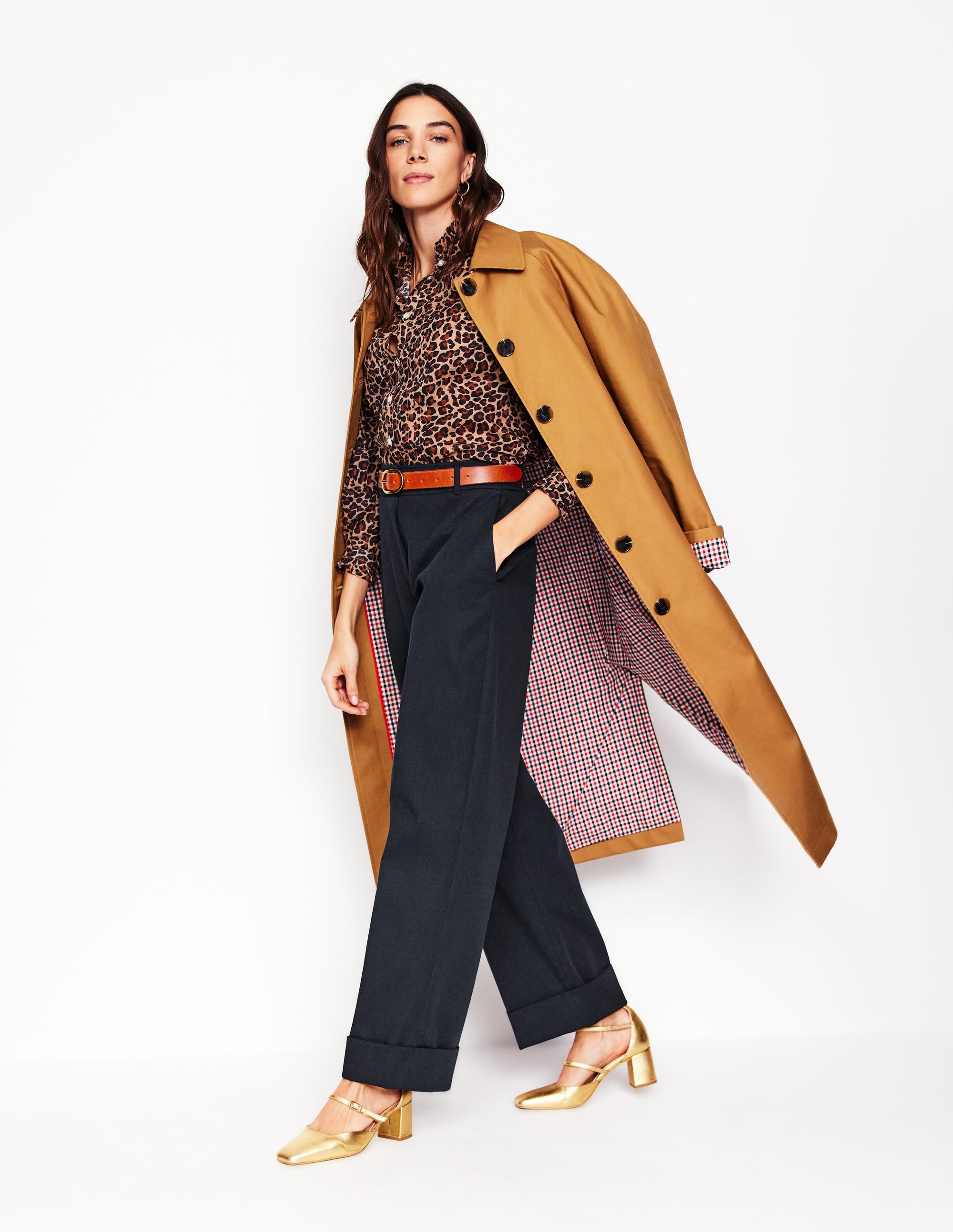 Turn Up Trousers-Navy - Image 1