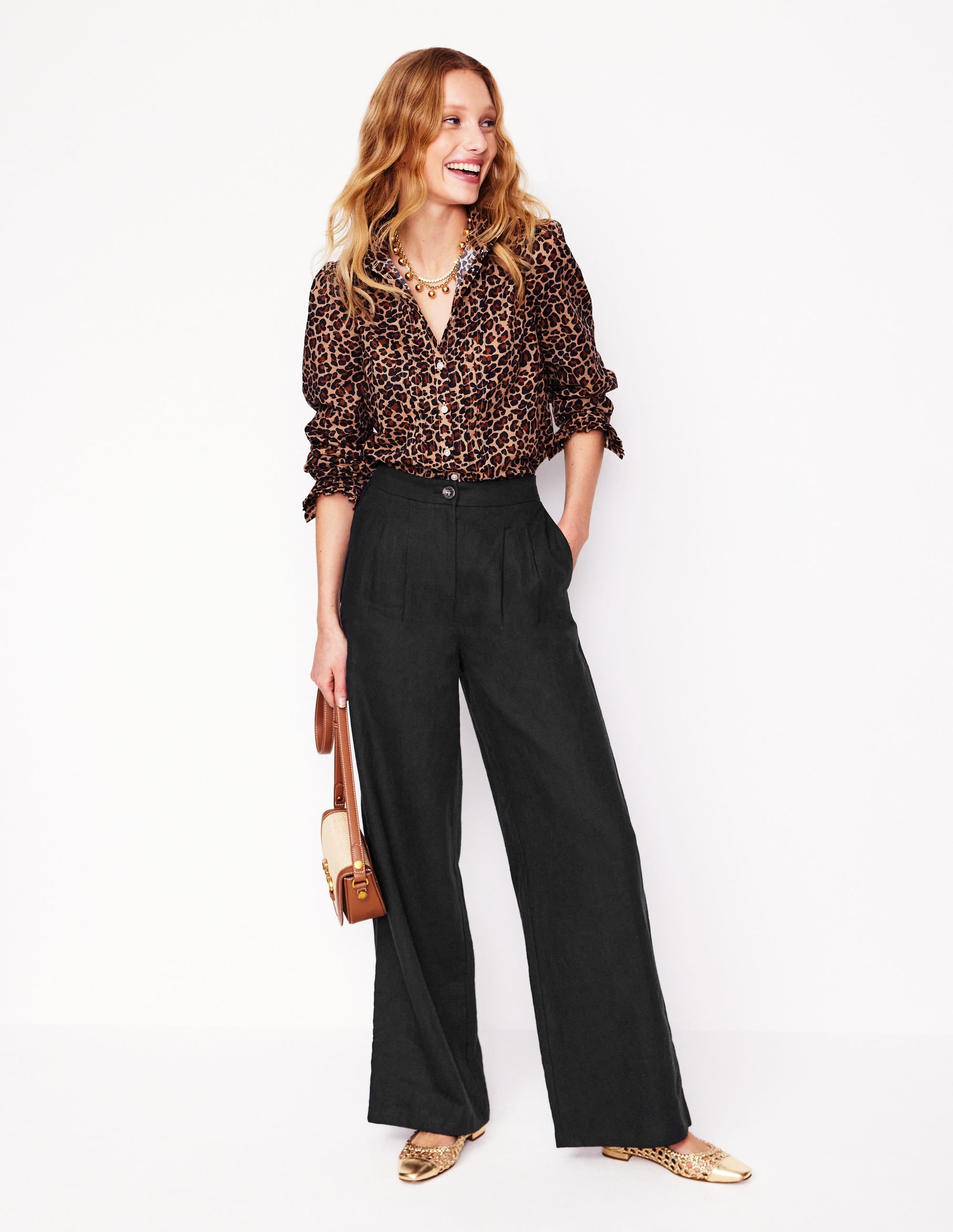 Dulwich Linen Trousers-Black - Image 6