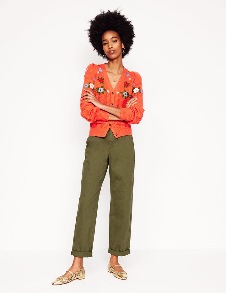 Barnsbury Chino Trousers-Woodland Green