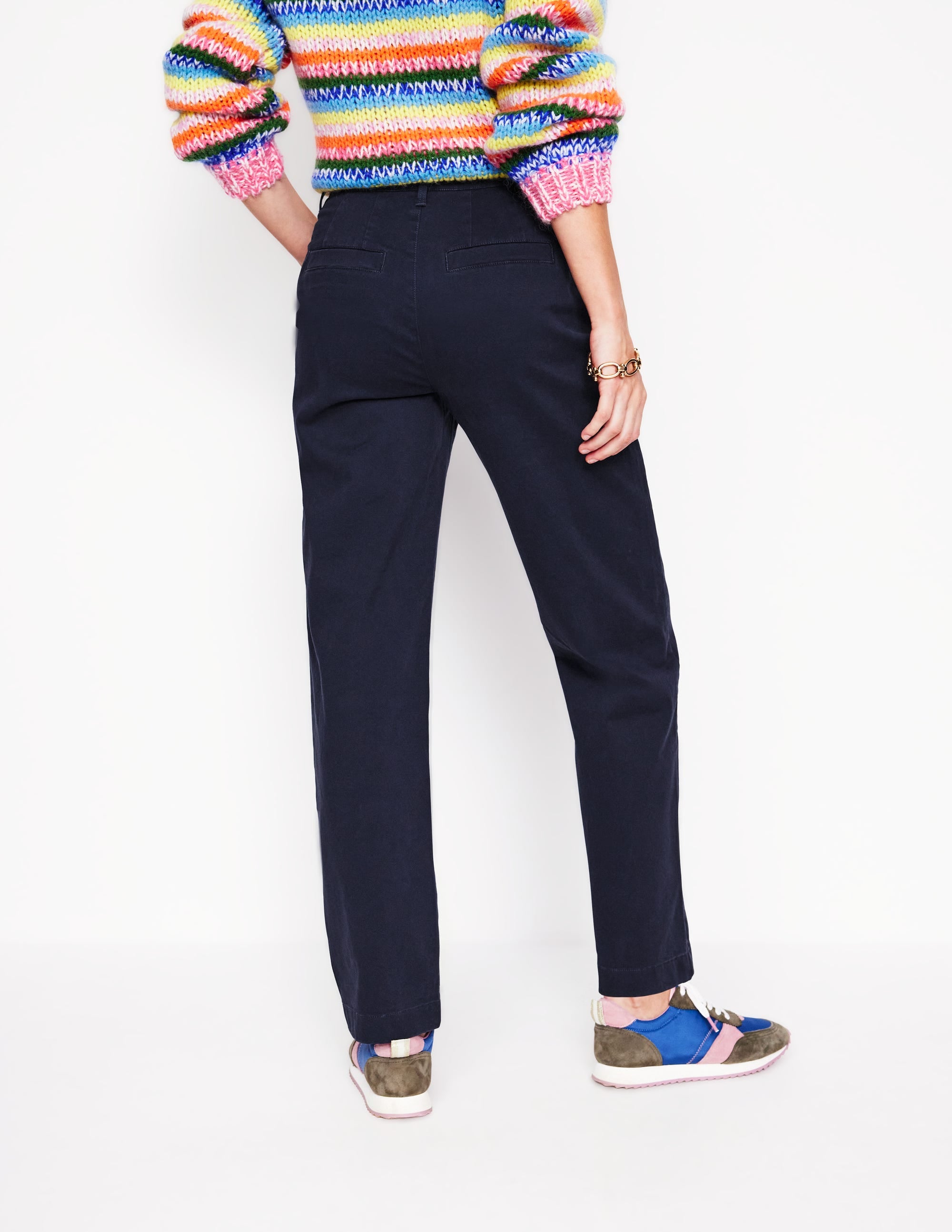 Barnsbury Chino Trousers-Navy - Image 3