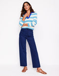 Primrose Patch Pocket Trousers-Navy