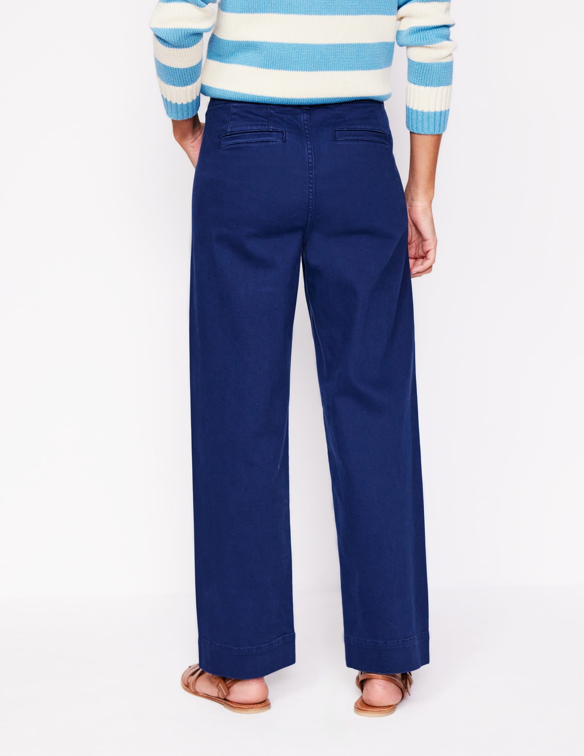 Primrose Patch Pocket Trousers-Navy - Image 4