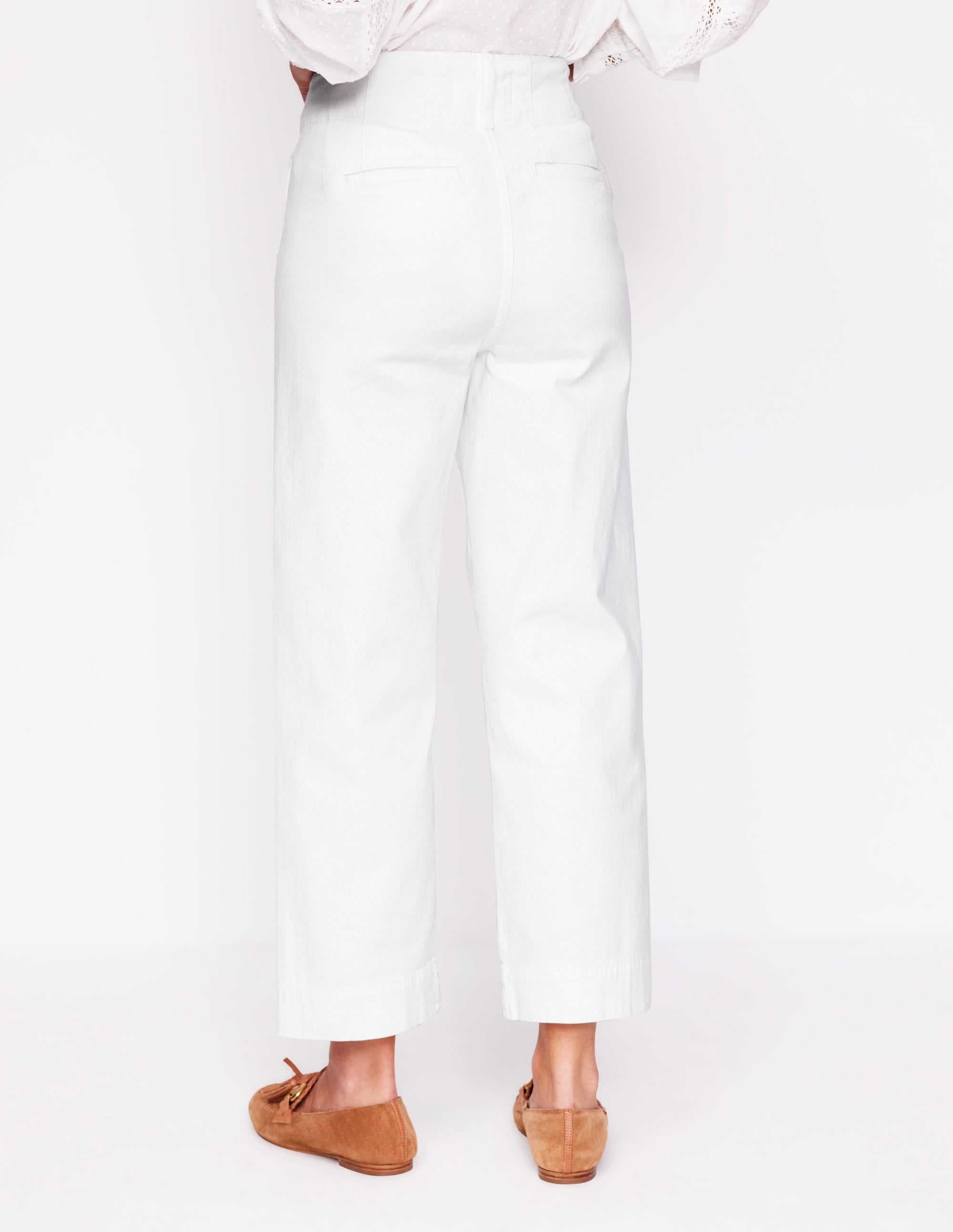 Primrose Patch Pocket Trousers-White - Image 2