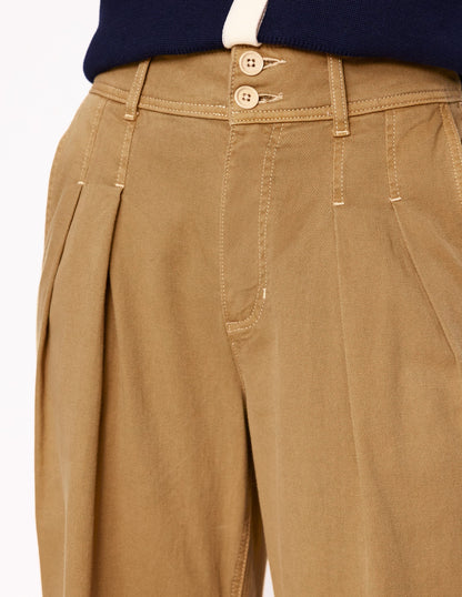 Brompton Wide Leg Trousers-Gingerbread-6