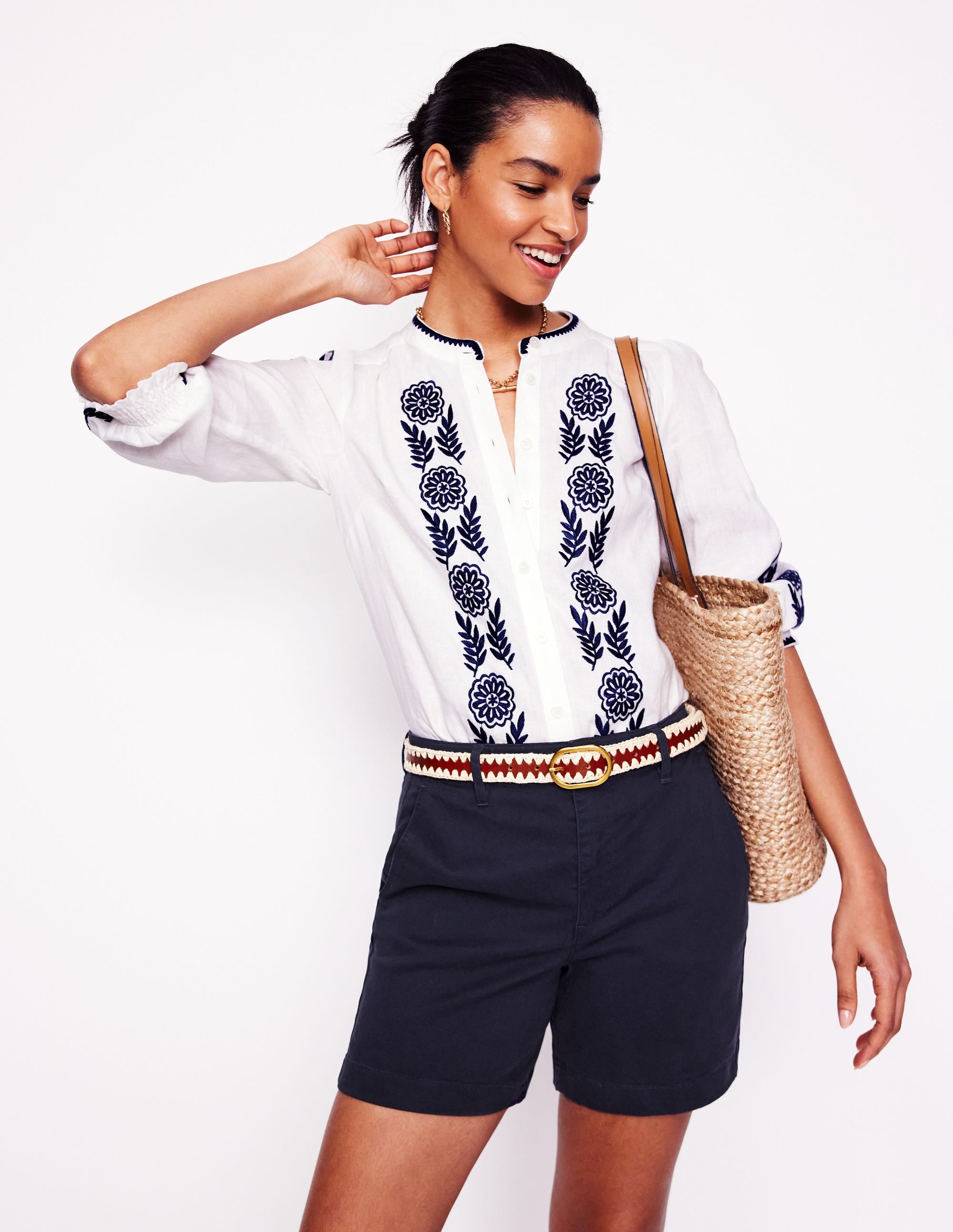 Barnsbury Chino Shorts-Navy - Image 1