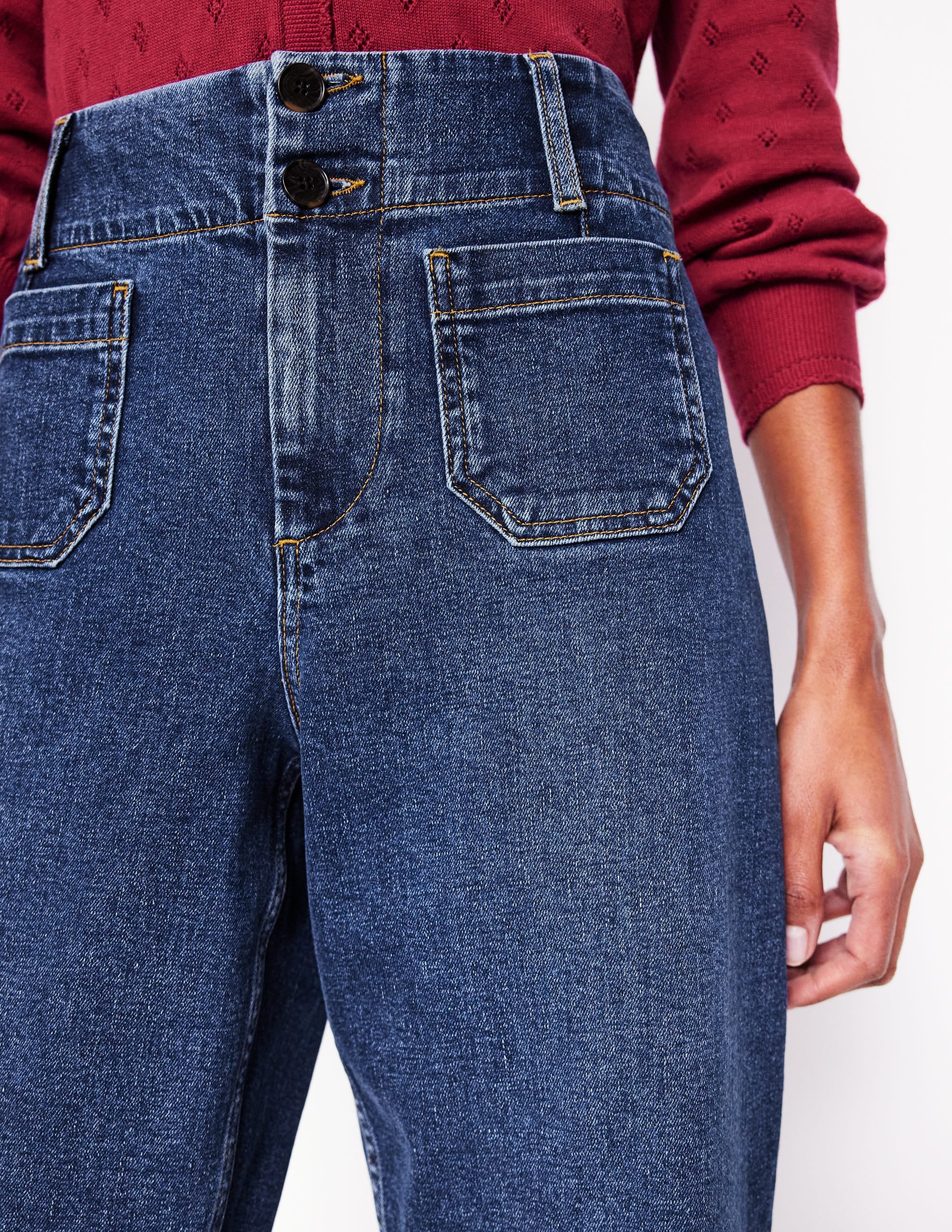 Primrose Cropped Jeans-Mid Vintage - Image 2