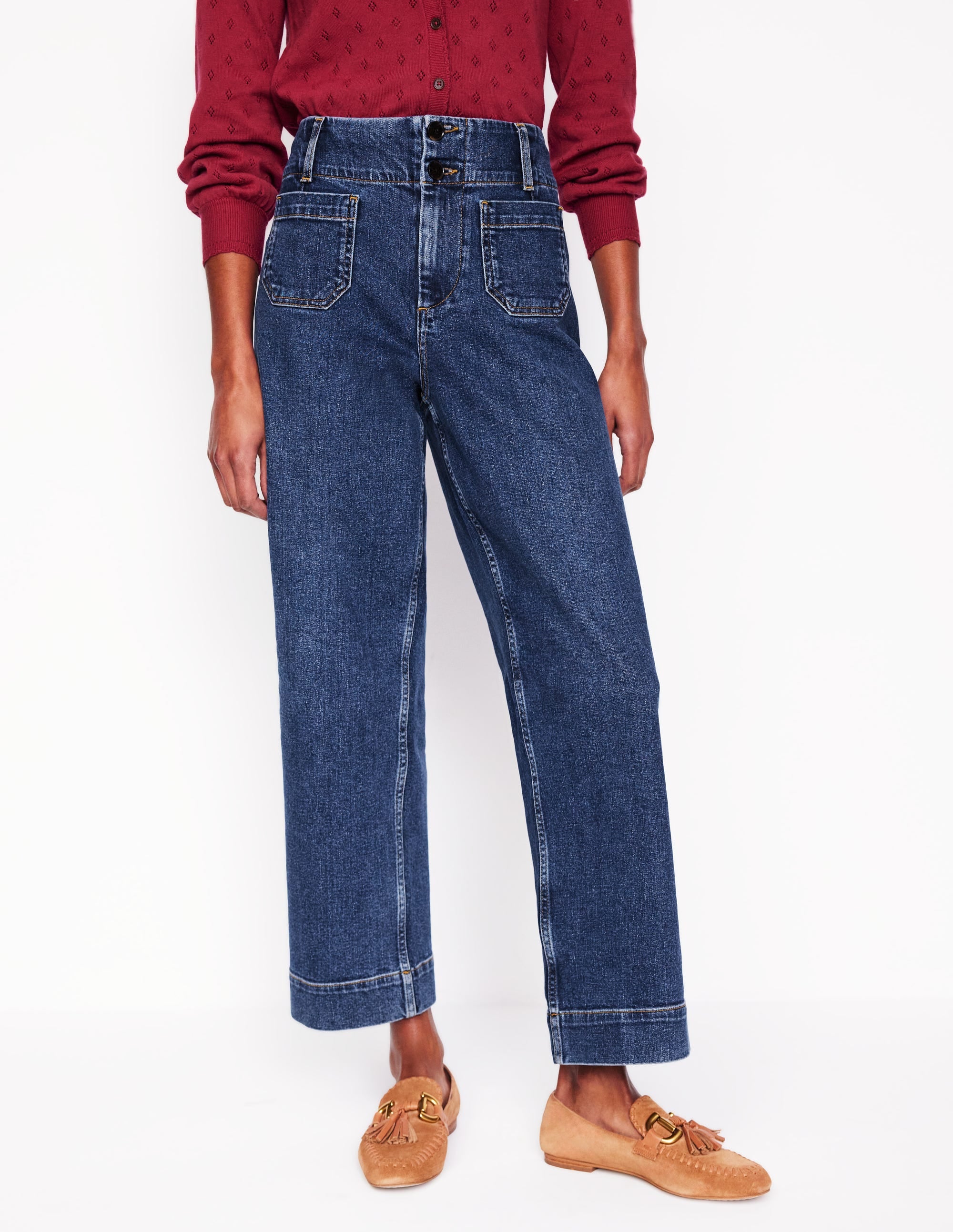 Primrose Cropped Jeans-Mid Vintage - Image 5