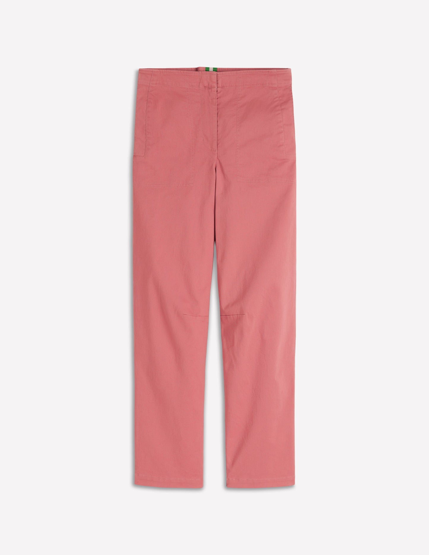 Cotton Straight Leg Trousers-Vintage Rose