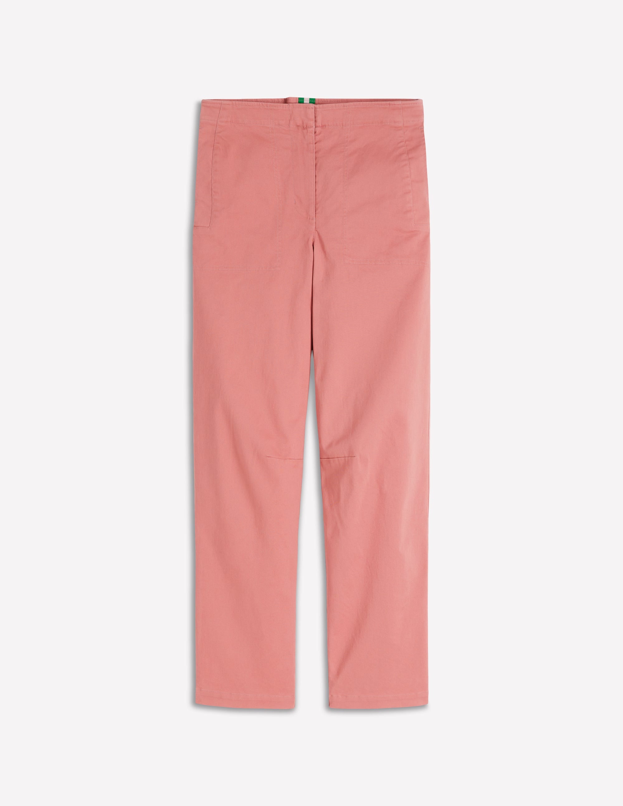 Barrel Leg Chino Trousers-Vintage Rose - Image 5