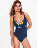 Porto V-neck Swimsuit-Navy Rik Rak