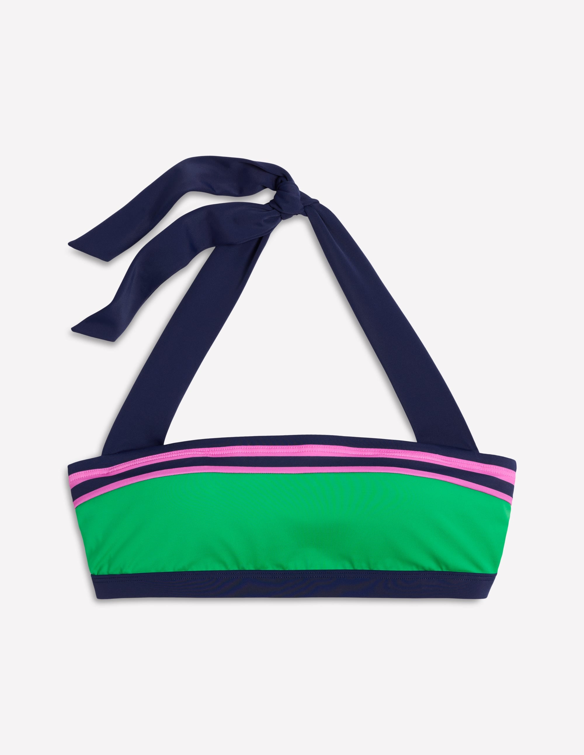 Santorini Bikini Top-Green Colourblock - Image 5