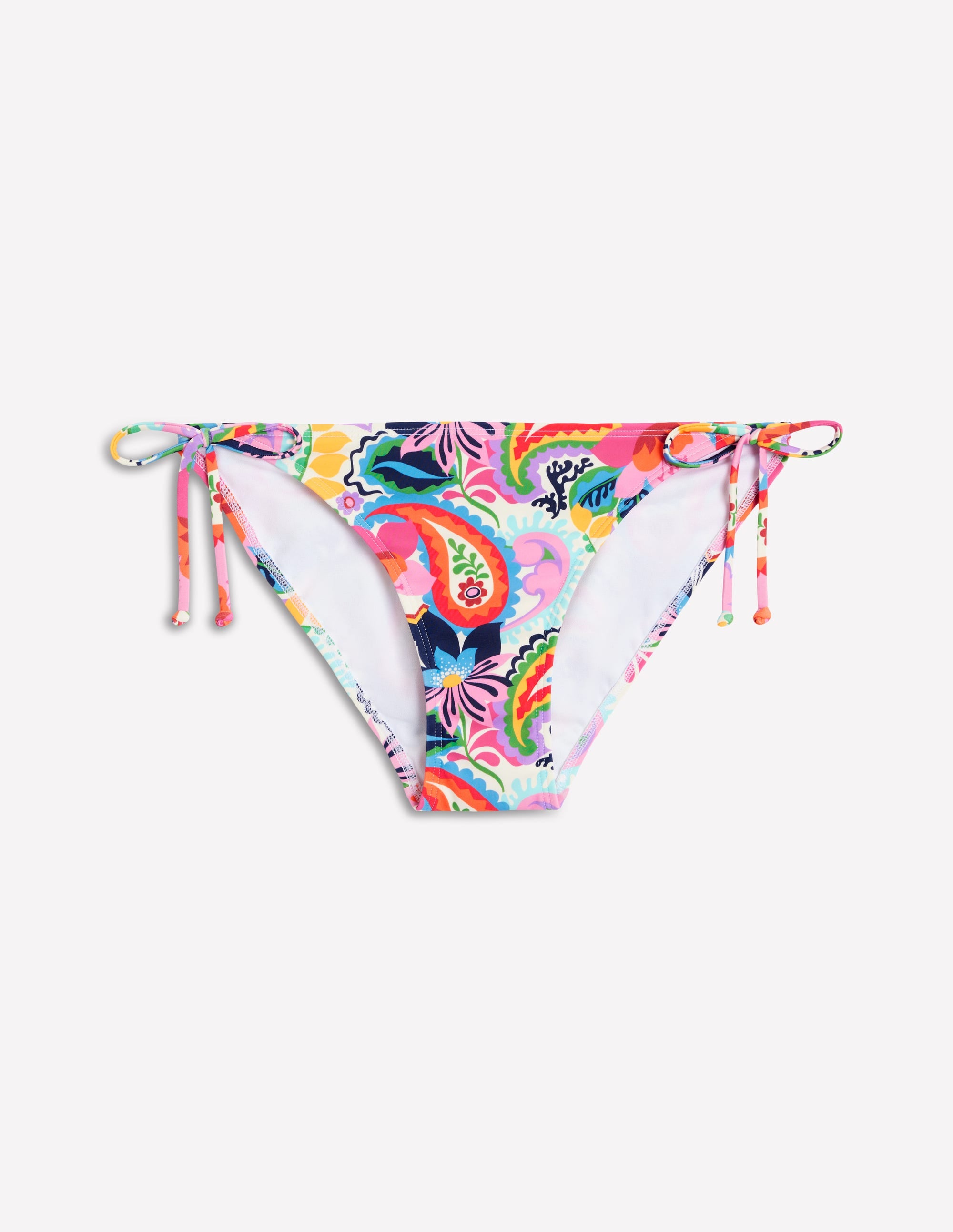 Symi String Bikini Bottoms-Ivory, Botanical Paisley - Image 5