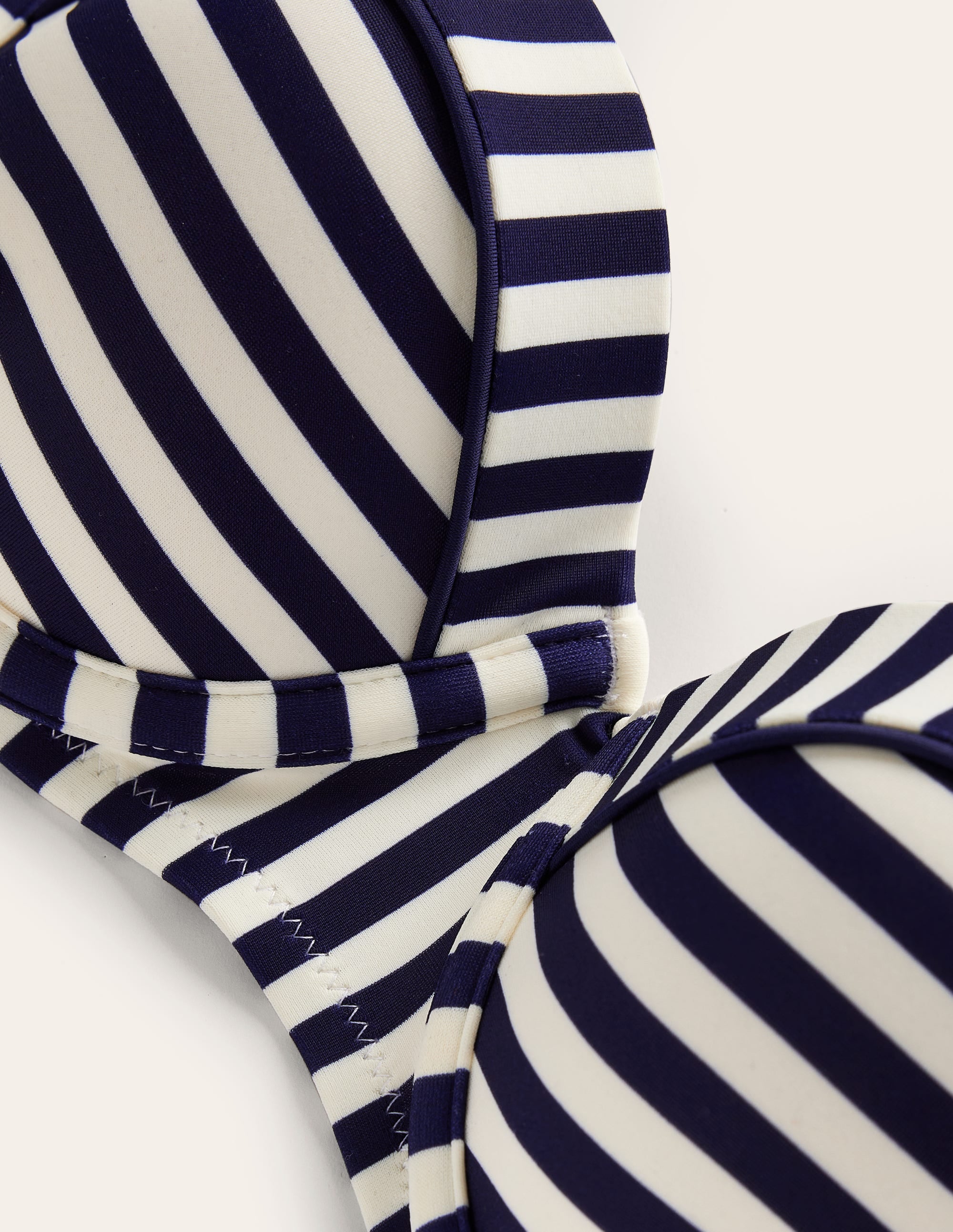 Rhodes Cup Sized Bikini Top-Navy, Ivory Stripe - Image 8
