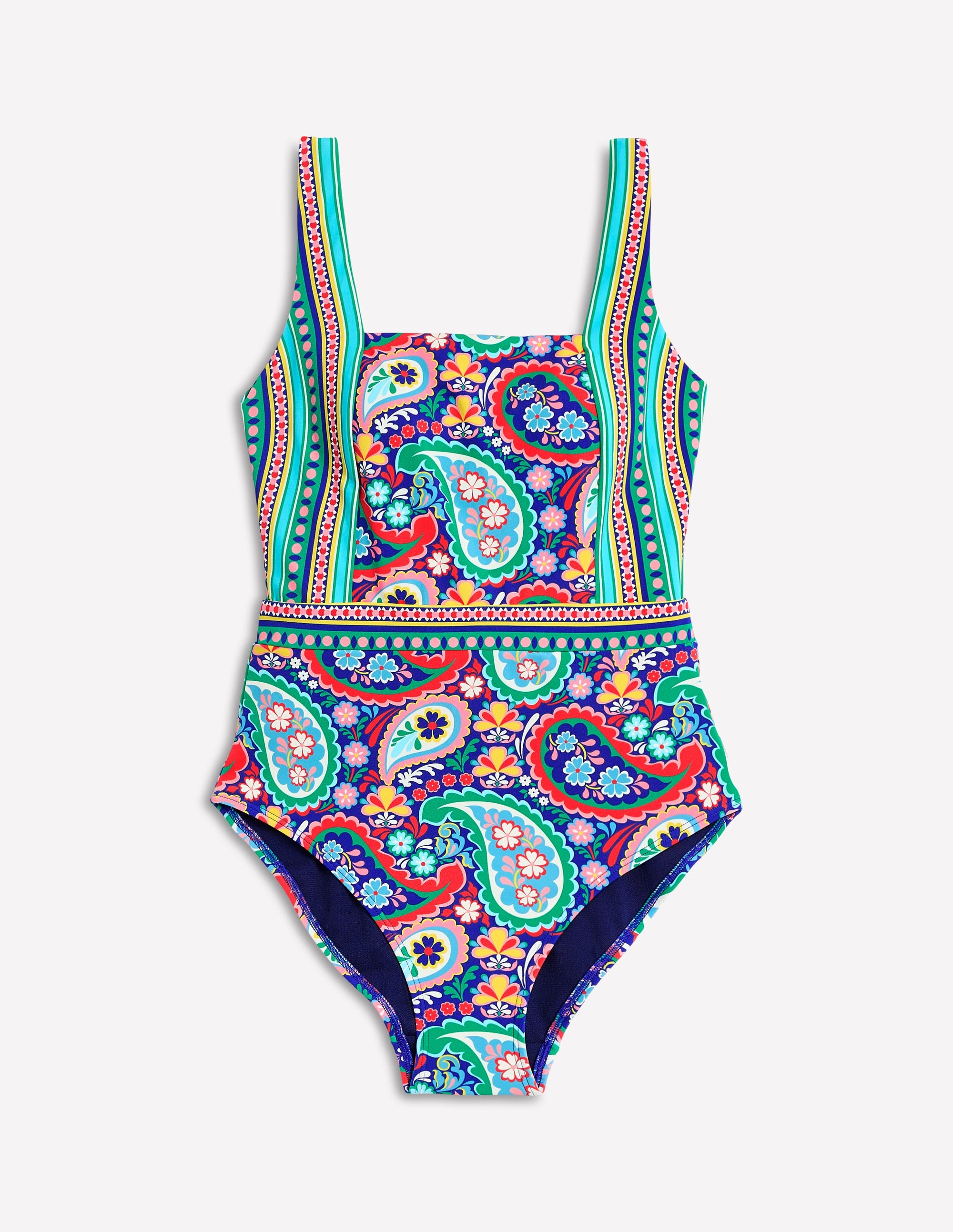 Lefkada Square Neck Swimsuit-Multi, Meadow Paisley - Image 6