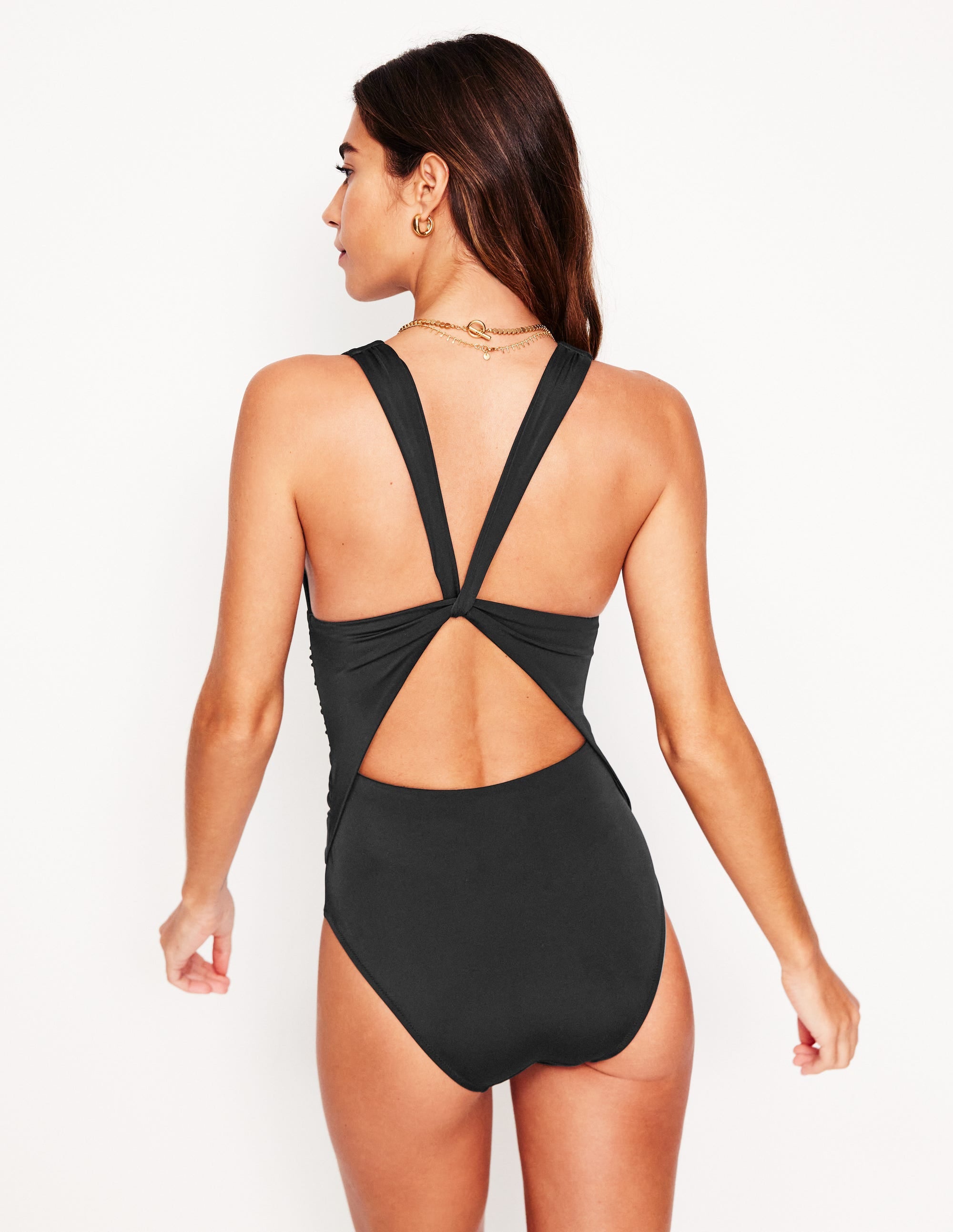 Mykonos Deep V Swimsuit-Black - Image 3
