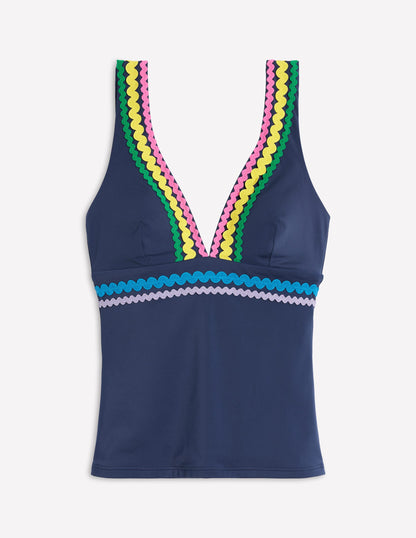 Porto Tankini Top-Navy Rik Rak-5