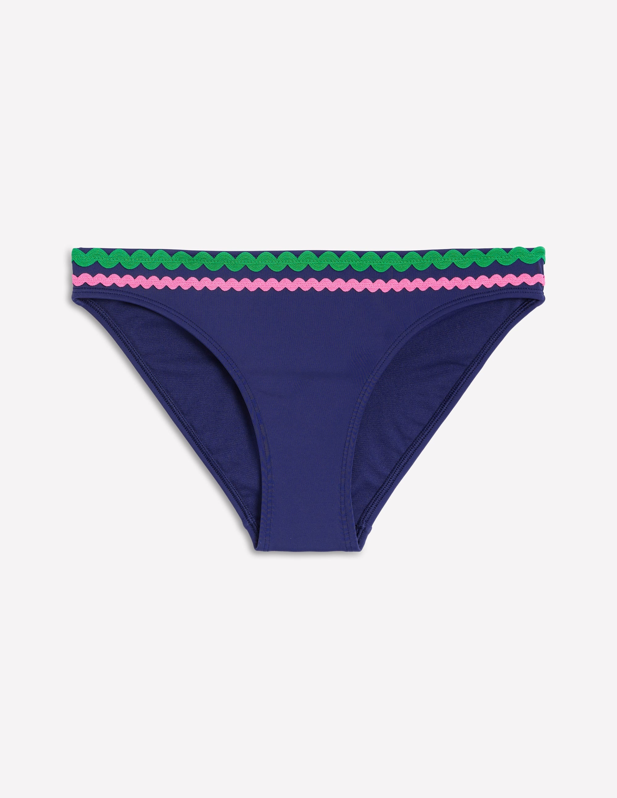 Porto Bikini Bottoms-Navy Rik Rak - Image 5