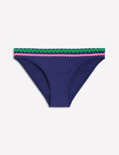 Porto Bikini Bottoms-Navy Rik Rak-5