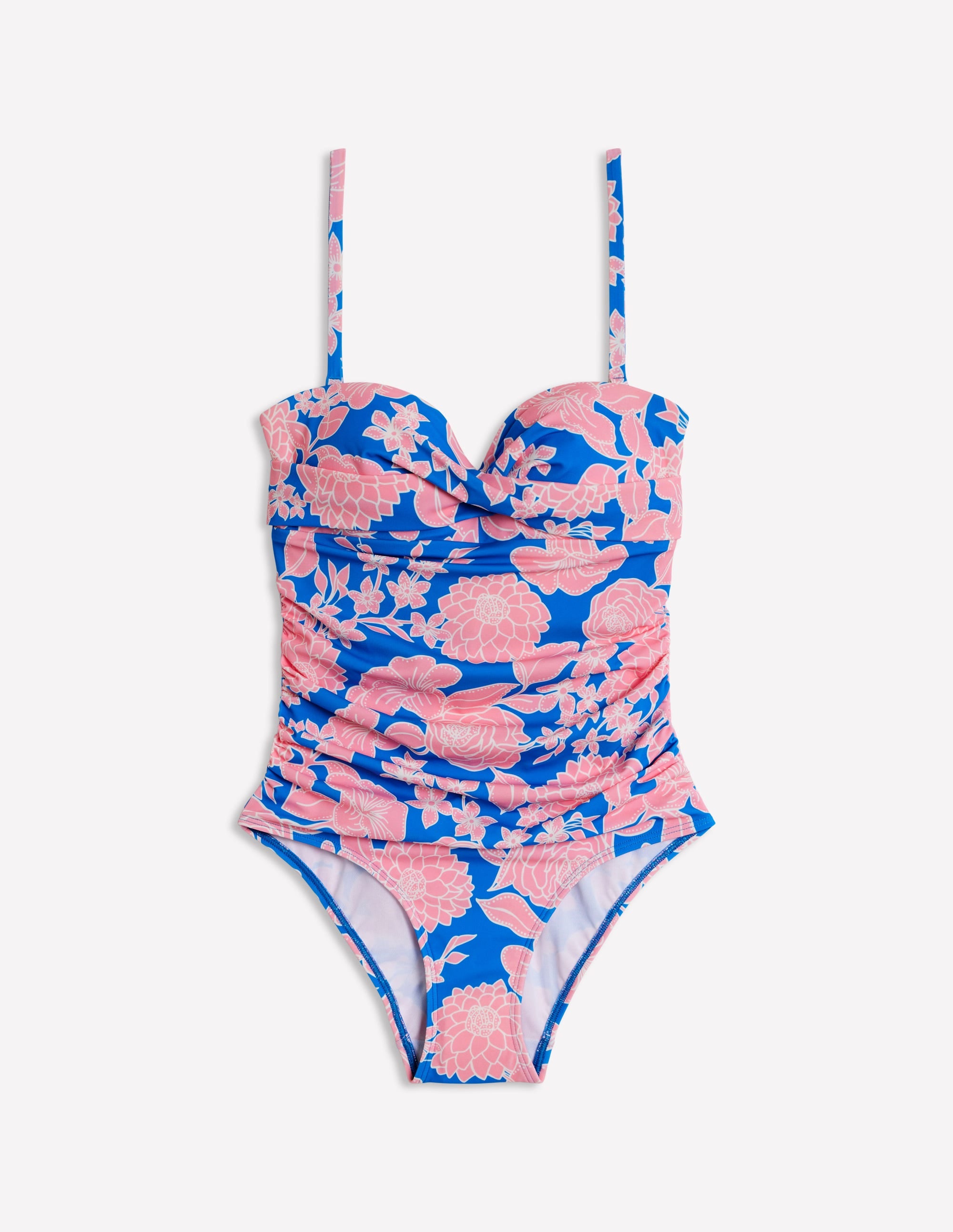 Andros Twist Front Swimsuit-Indigo Bunting, Blossom - Image 5