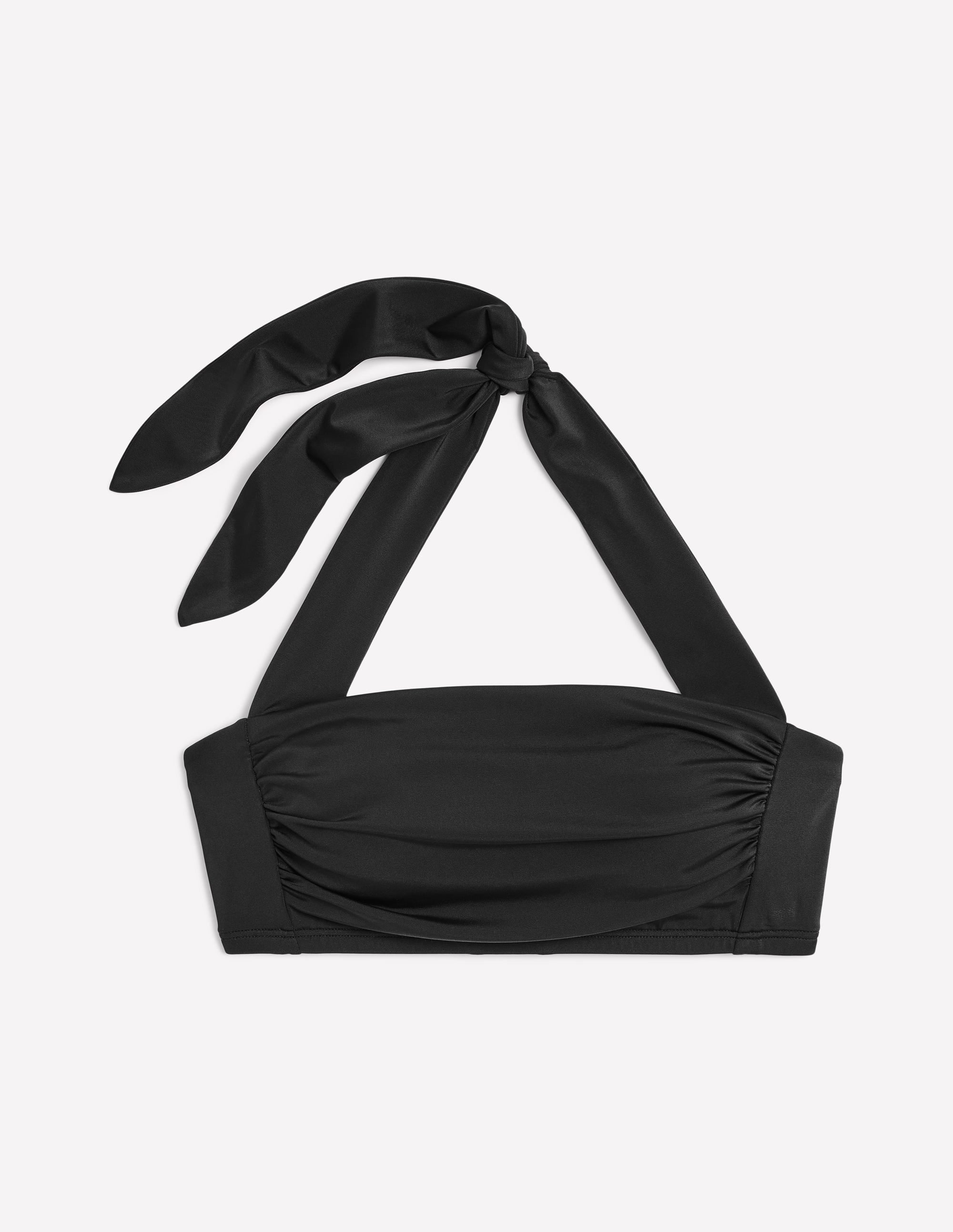 Kythira Ruched Bikini Top-Black - Image 6
