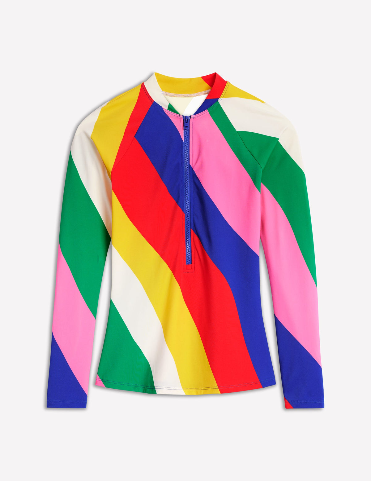 Long Sleeve Rash Guard Top-Multi, Rainbow Cascade - Image 5