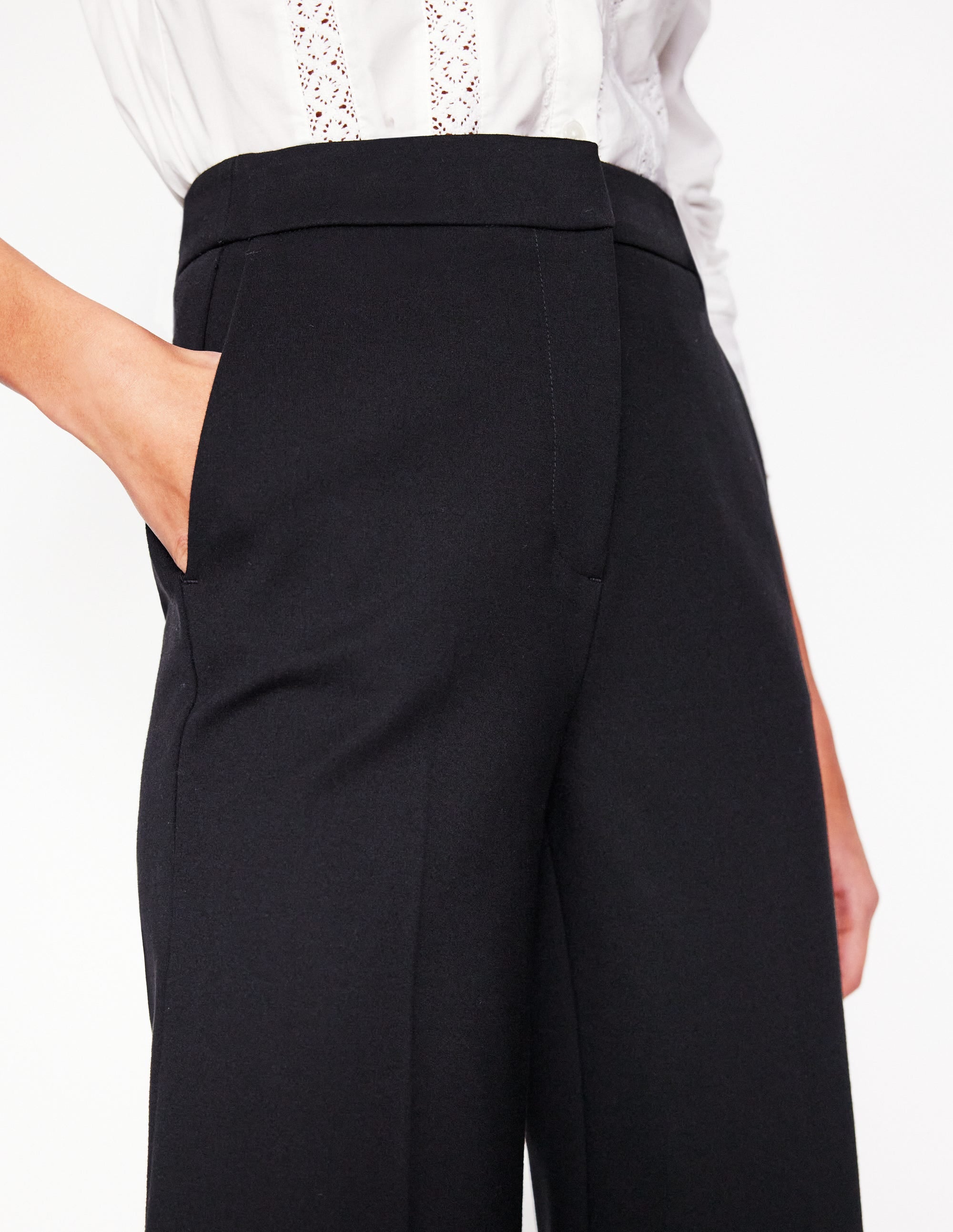 Westbourne Ponte Trousers-Black - Image 4