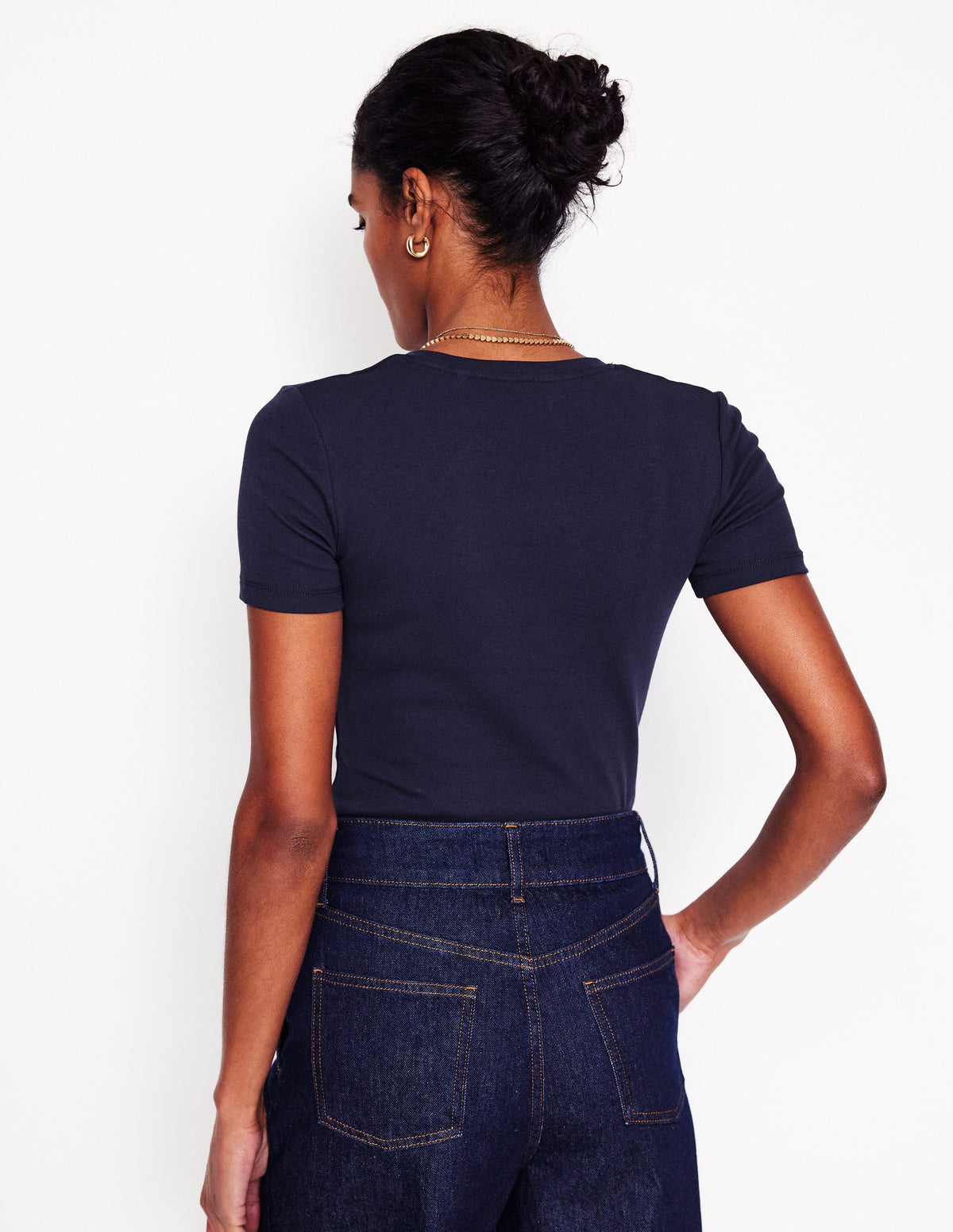 Essential Jersey T-Shirt-Navy - Image 3
