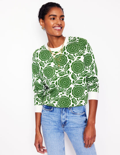 Hannah Printed Sweatshirt-Paradise Green, Dahlia stamp-4