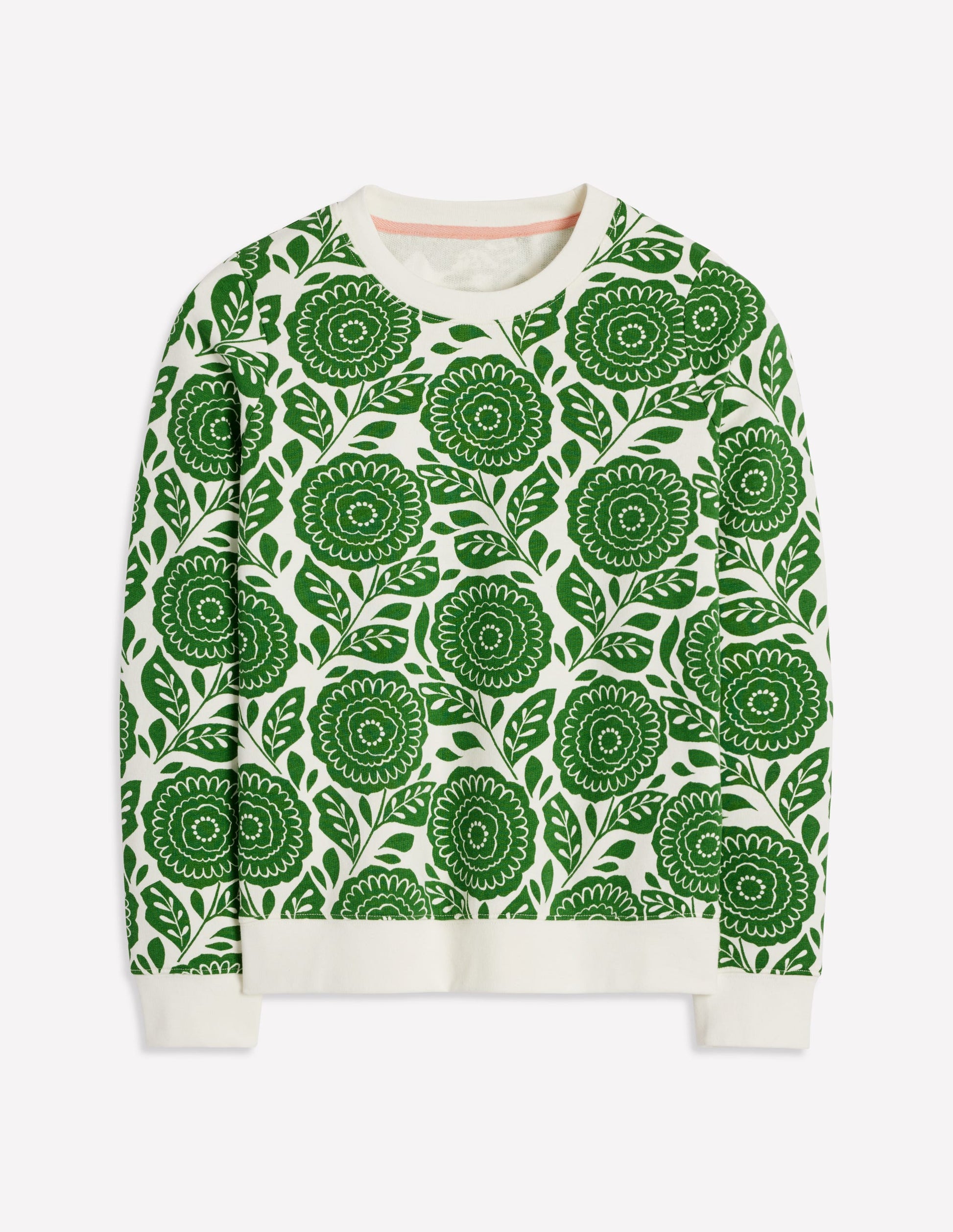 Hannah Printed Sweatshirt-Paradise Green, Dahlia stamp-5