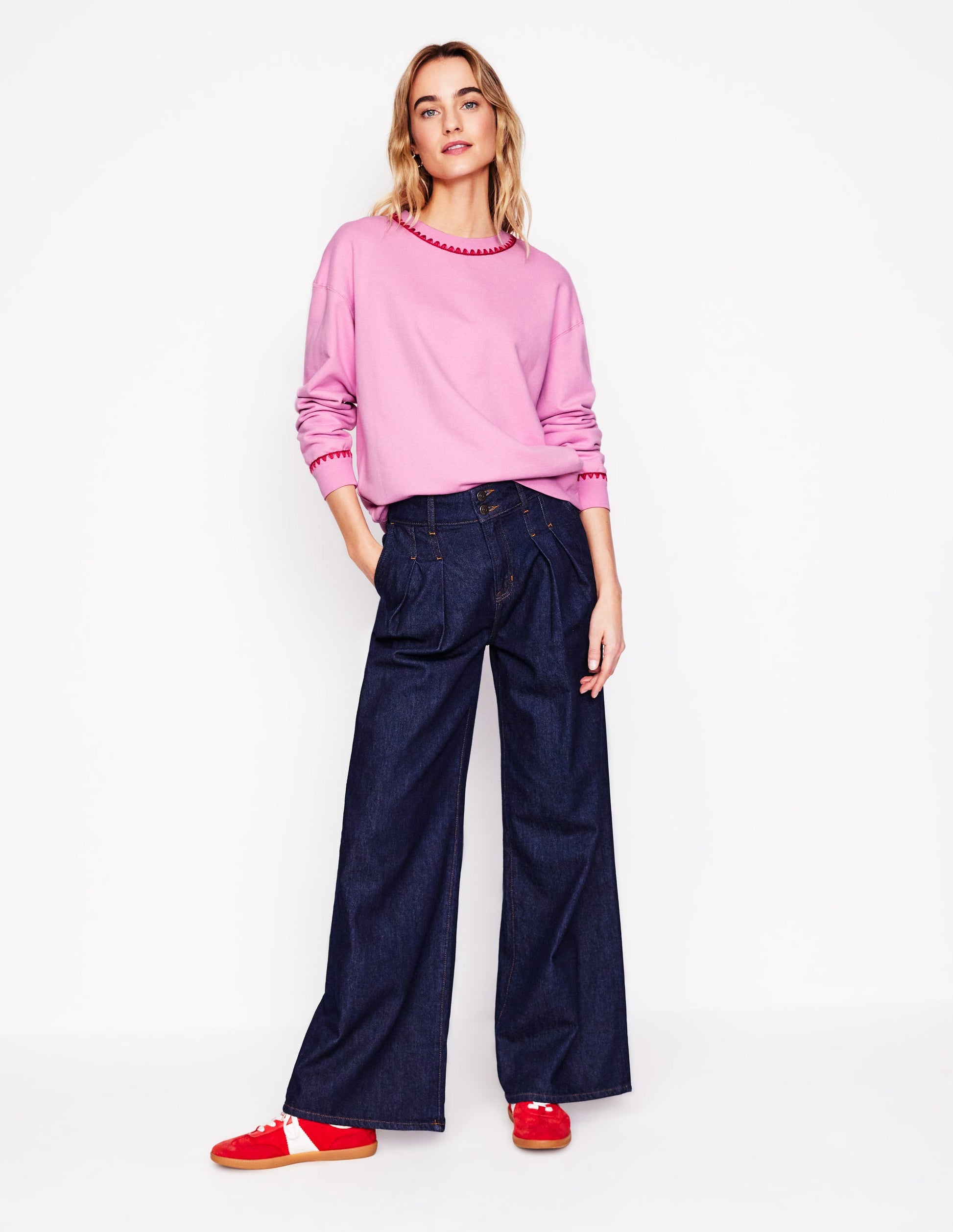 Emi Embroidered Sweatshirt-Soft Lavender-5