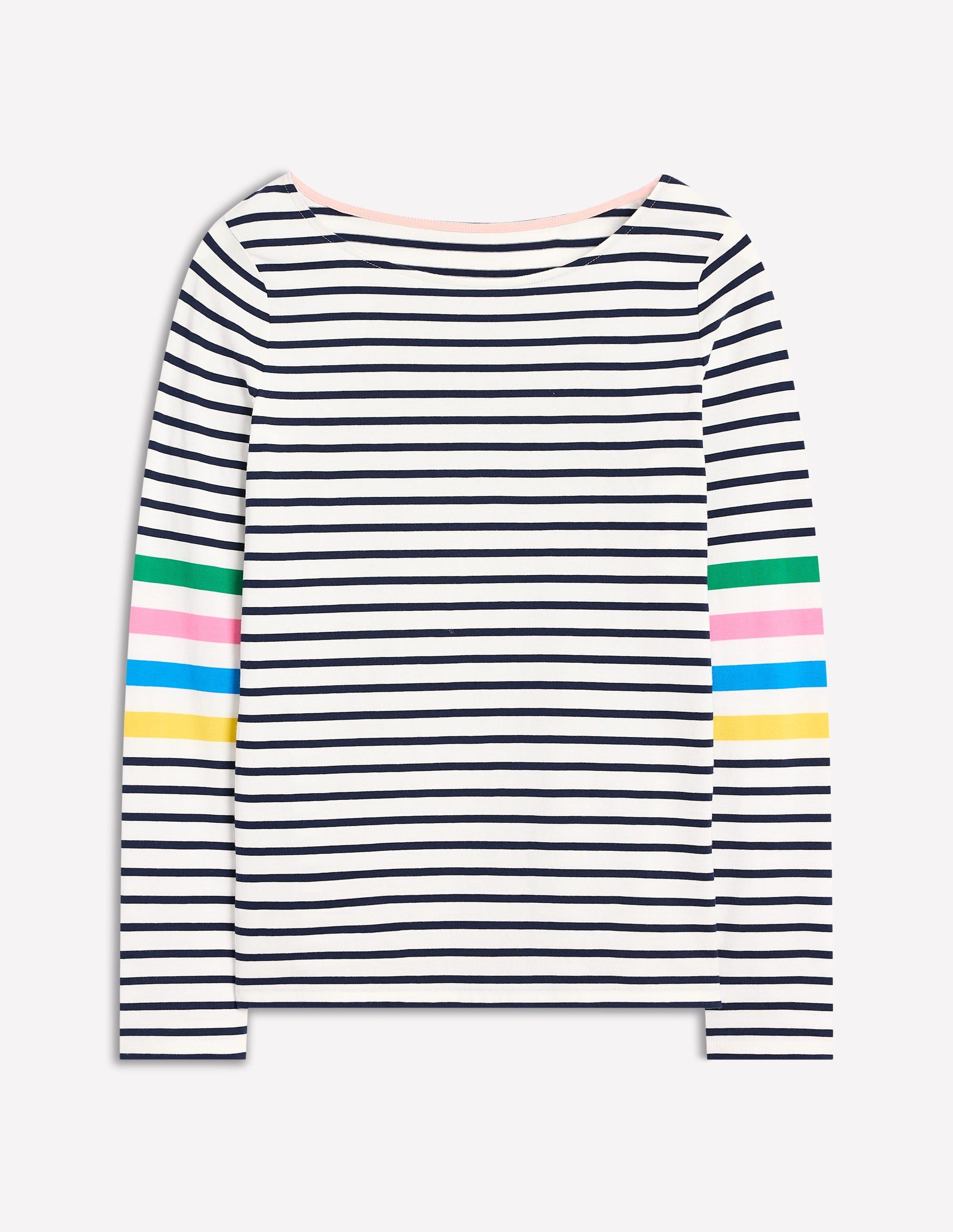 Ella Long Sleeve Breton-Ivory Multi Arm Placement - Image 5