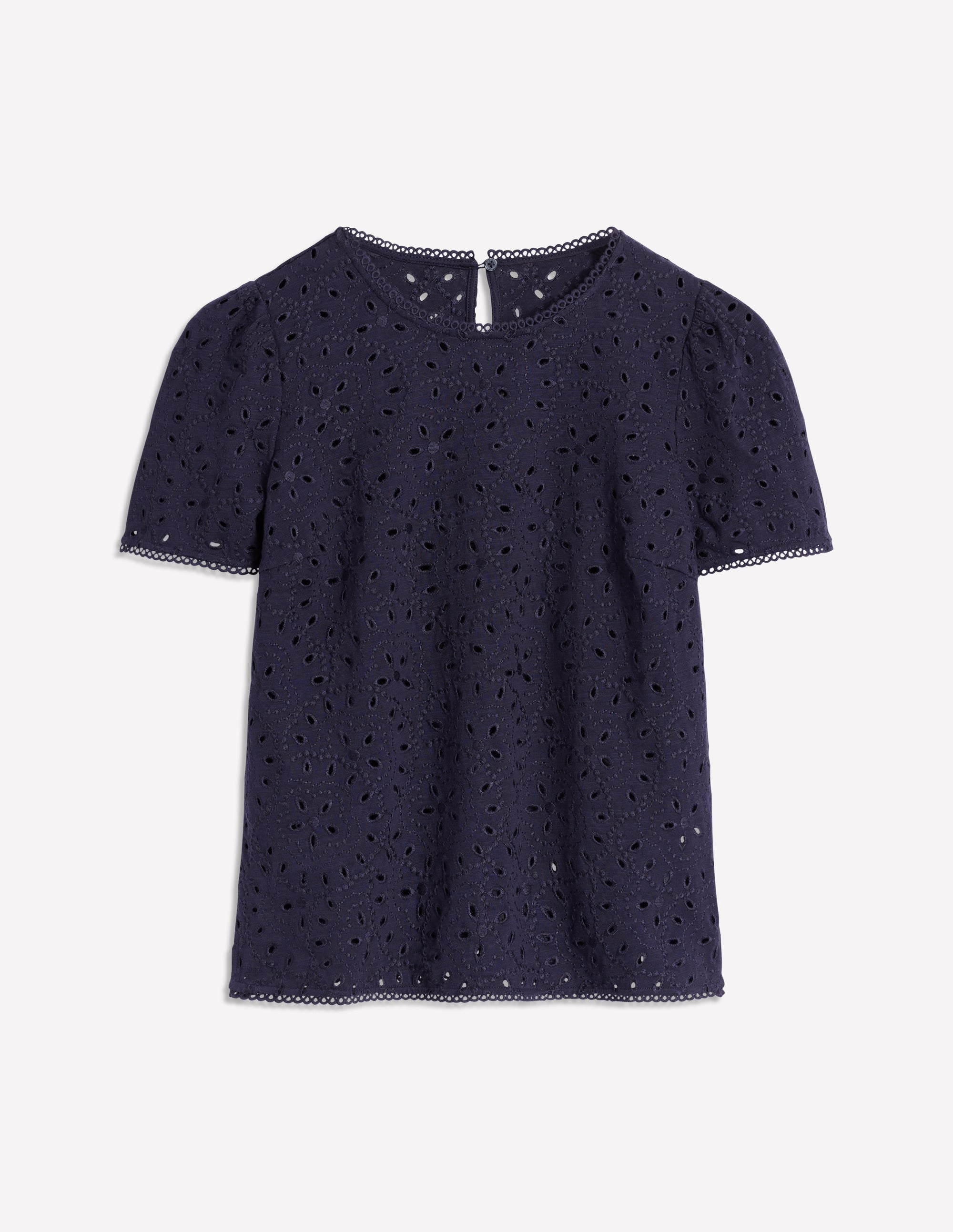Edi Embroidered Top-Navy - Image 5