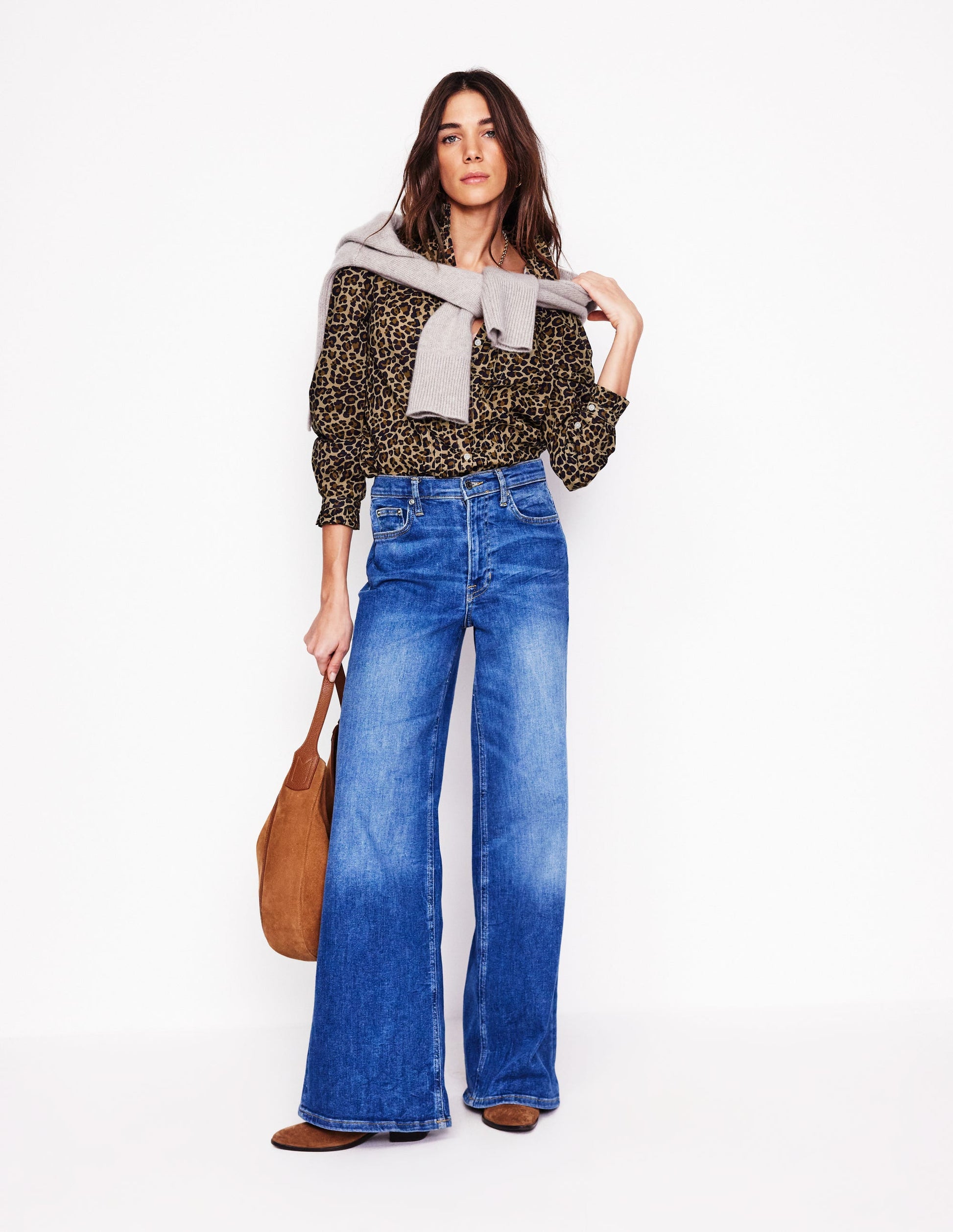 Felicity Cotton Blouse-Camel, Cheetah Pop-4