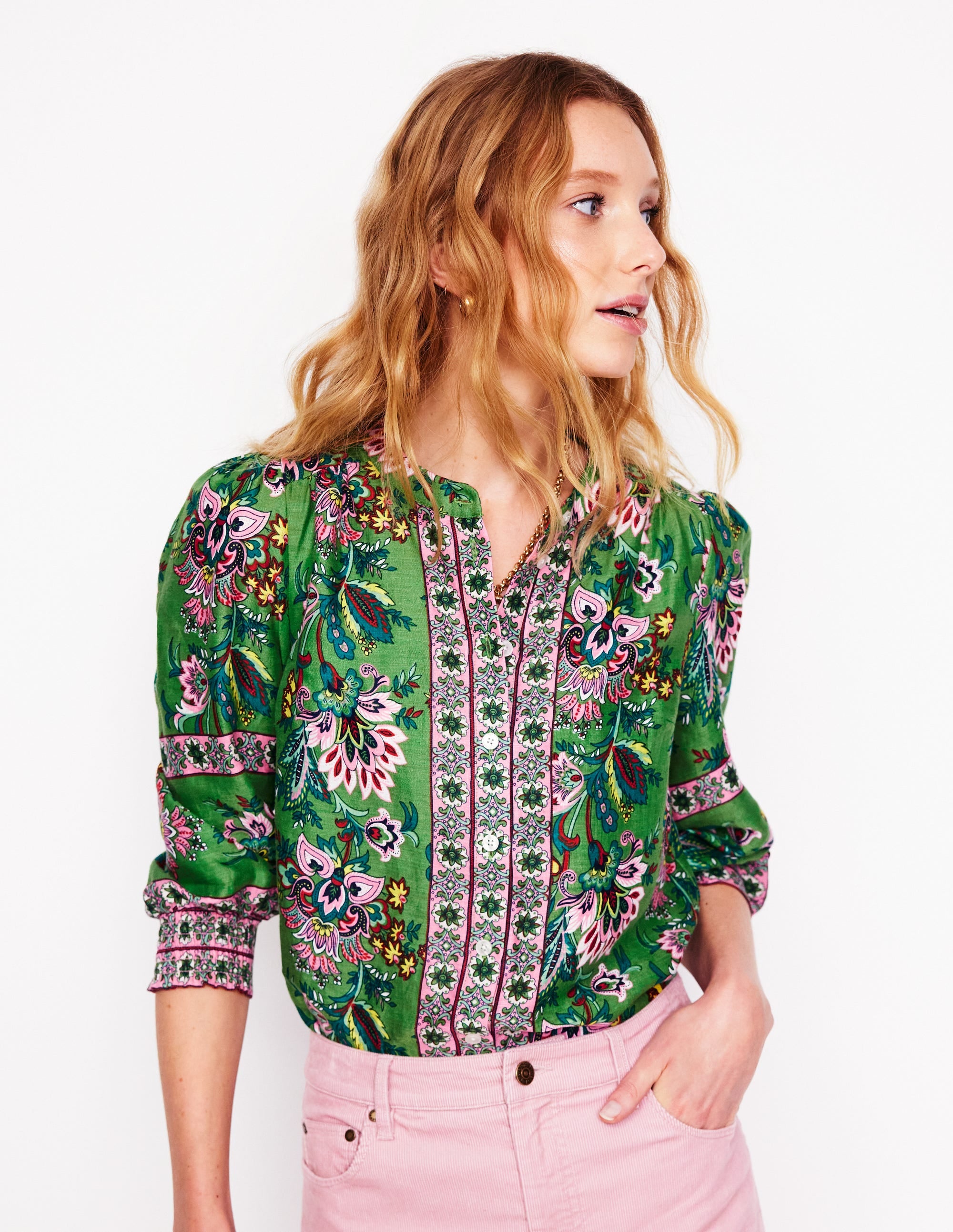 Alicia Linen Top-Botanica Terrace - Image 1