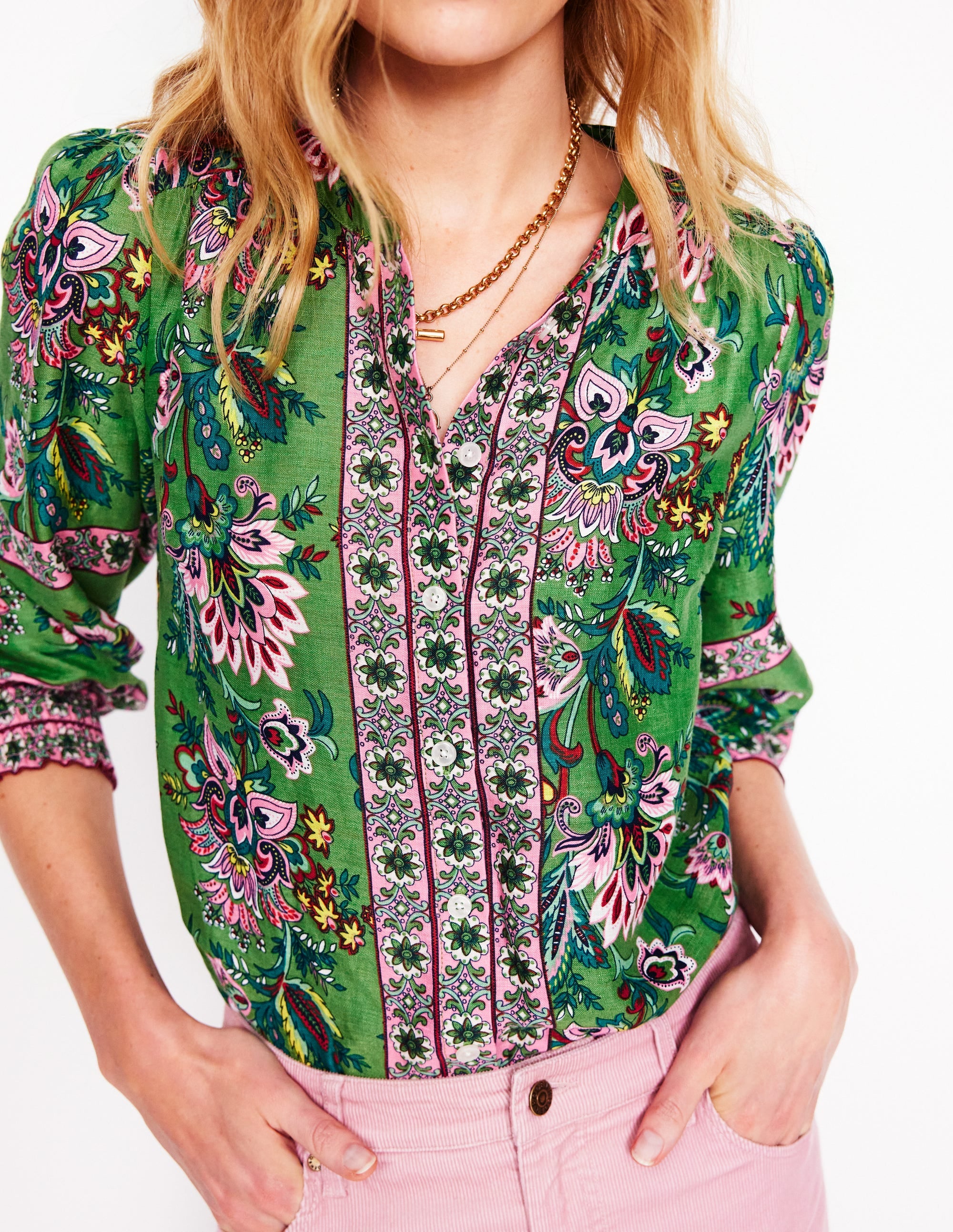Alicia Linen Top-Botanica Terrace - Image 3