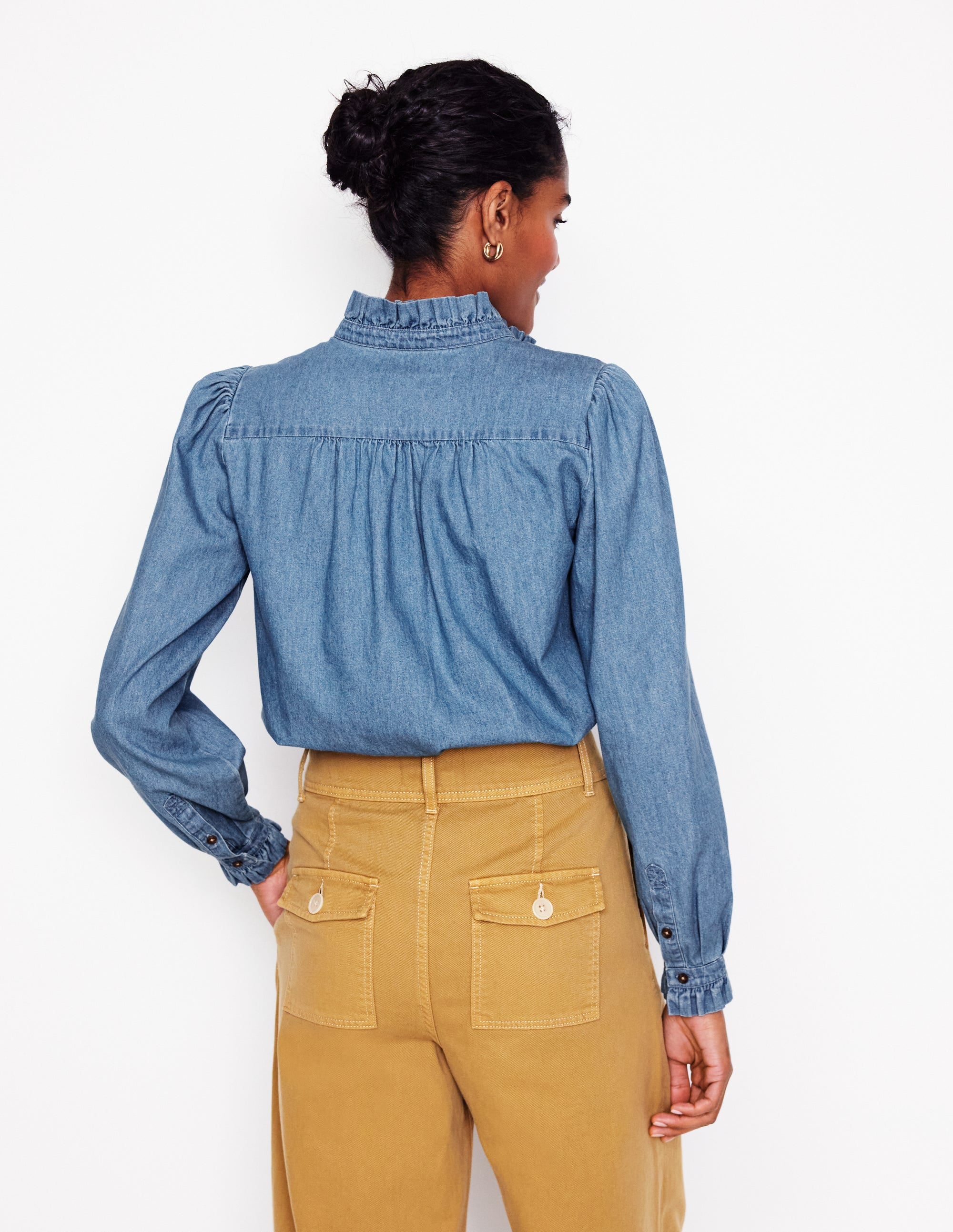 Felicity Denim Blouse-Light Authentic - Image 3