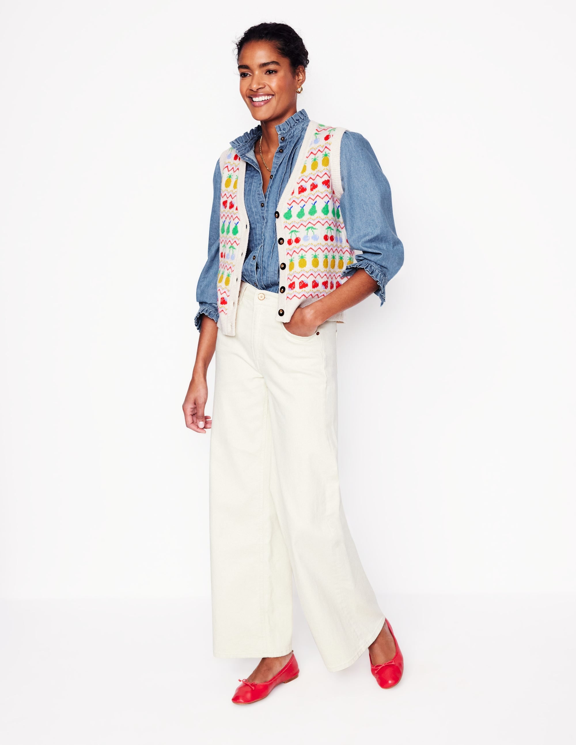 Felicity Denim Blouse-Light Authentic - Image 6